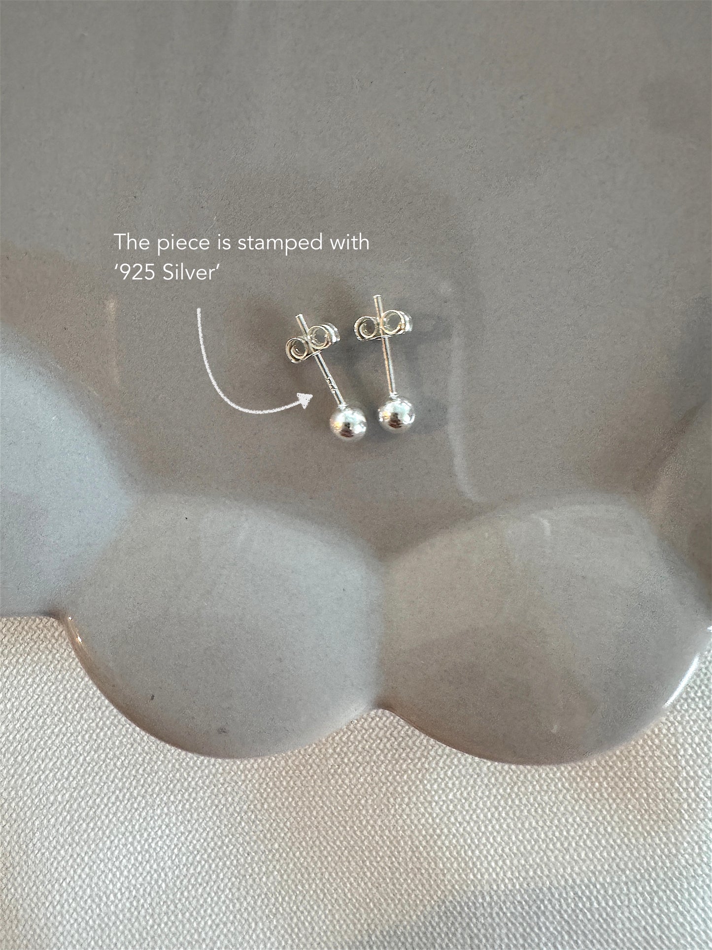 3mm Sterling Silver Ball Stud Earrings | Minimalist Everyday Studs