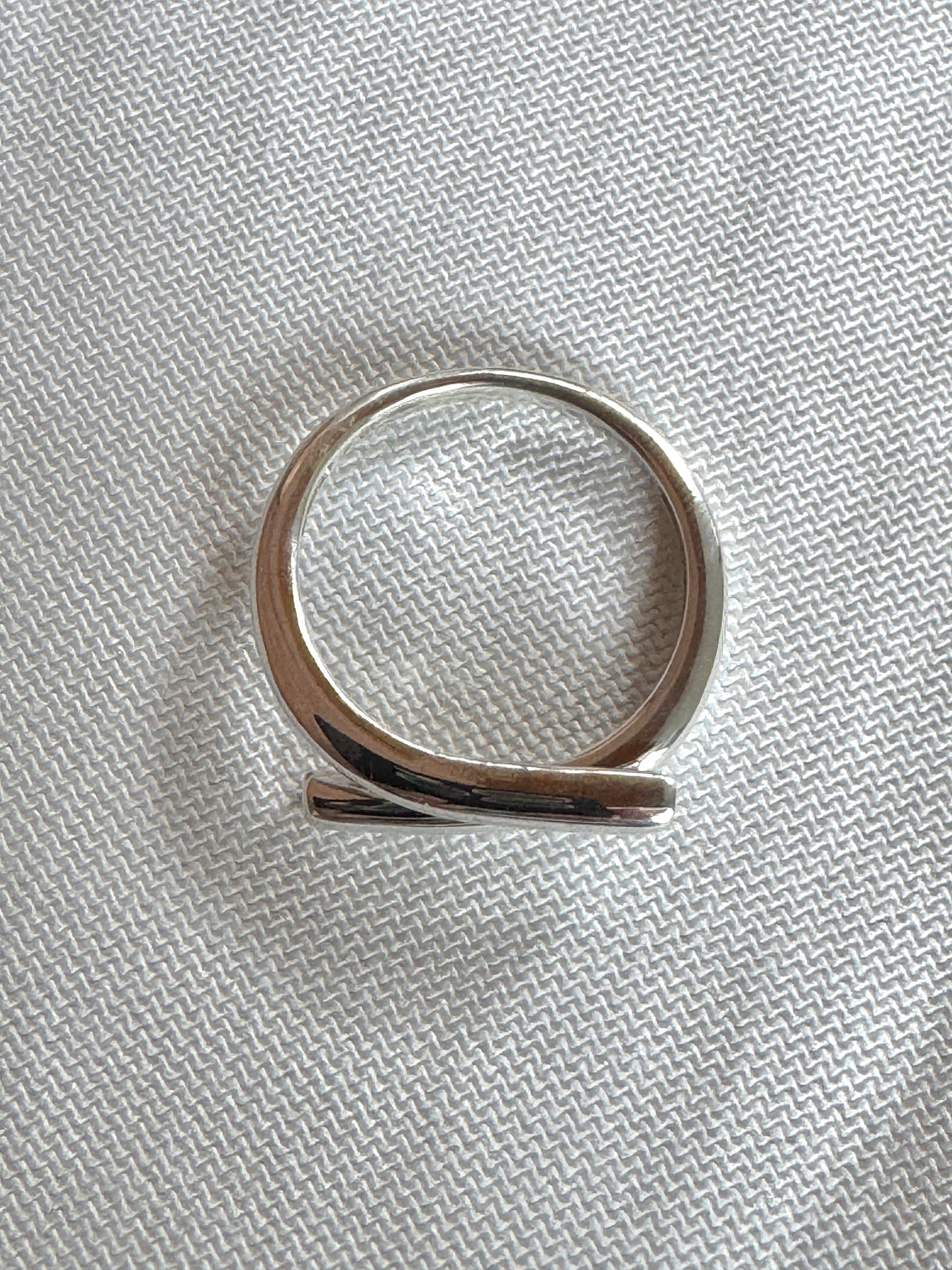 Bold Sterling Silver Adjustable Ring – 5mm Thick High Polish Wire Design