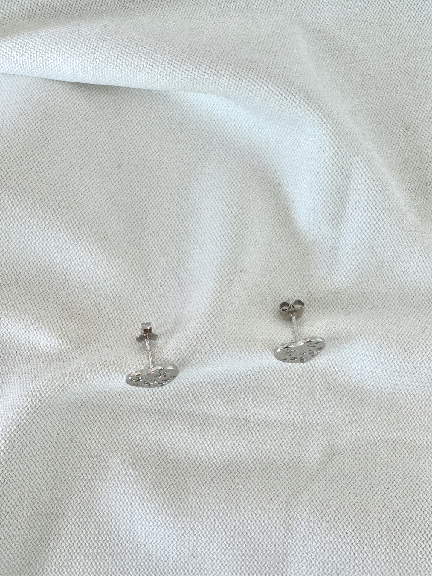 20mm Heart Stud Earrings – Gold Plated or Silver with Engraving & Cubic Zirconia