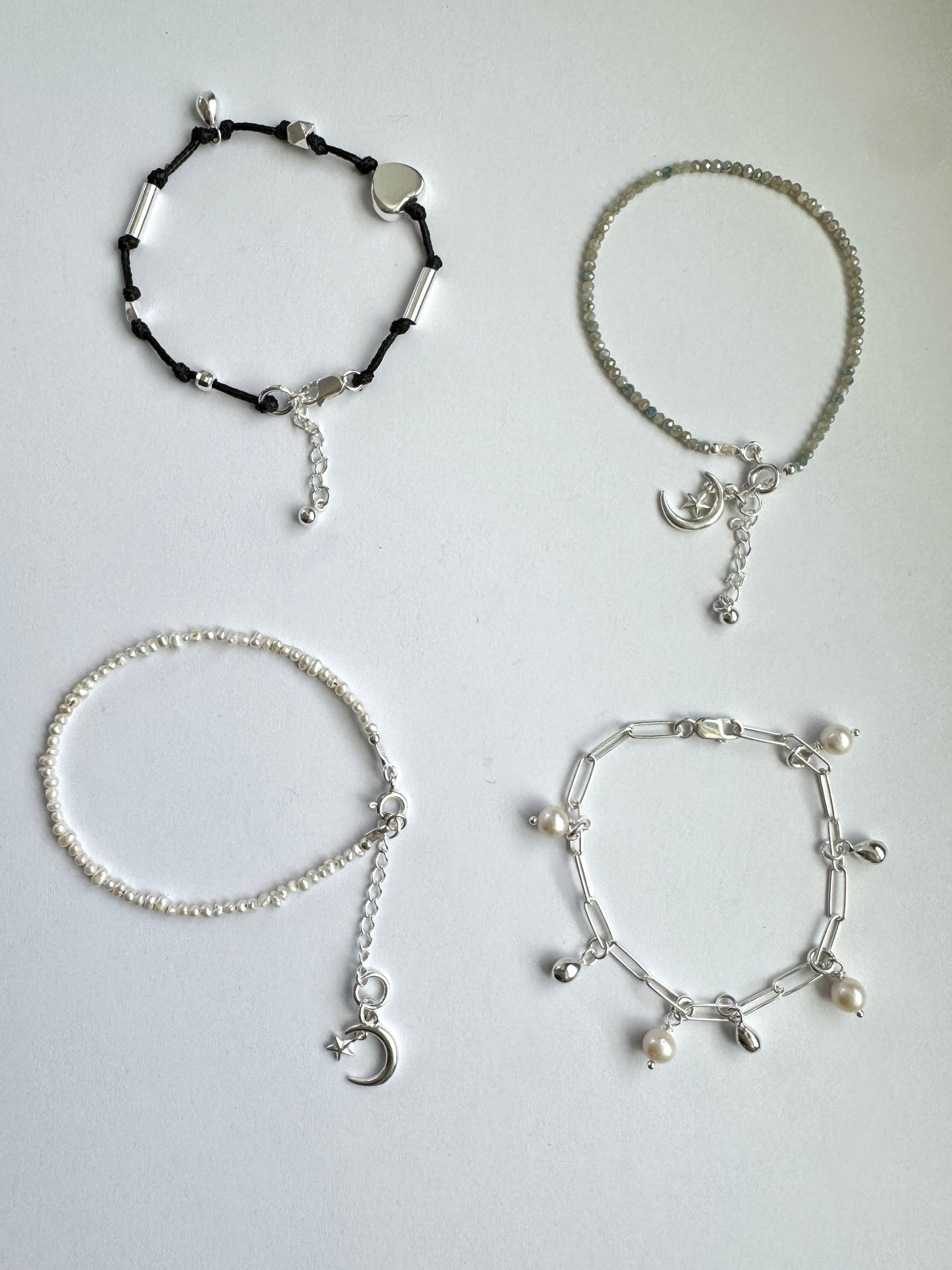 Pearl & Silver Drop Bracelet – Designed by Jenlet