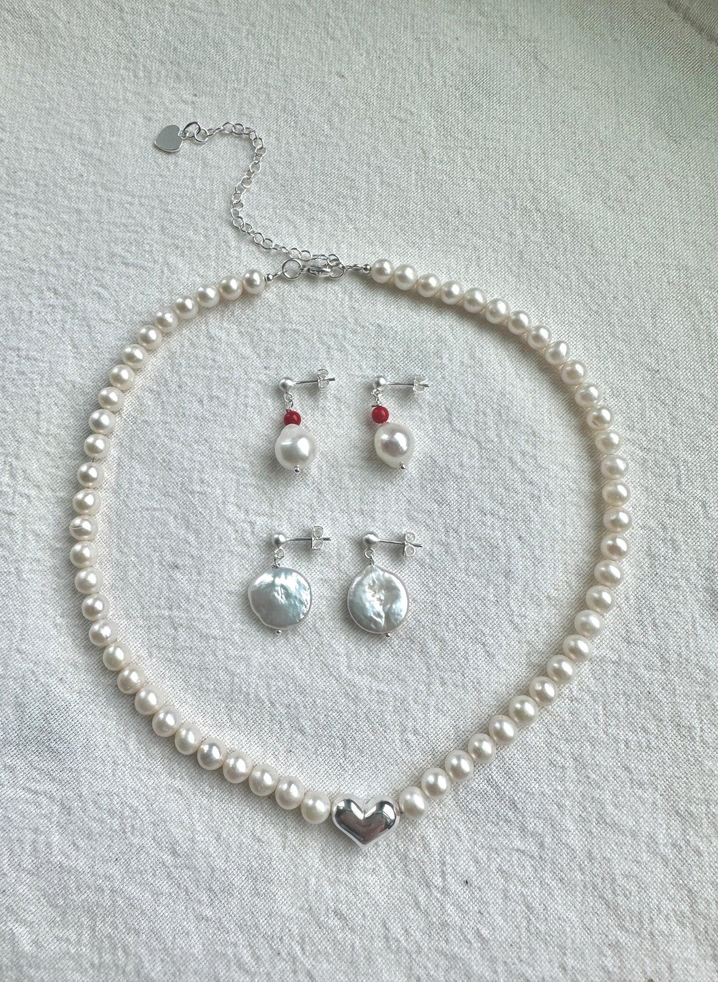 ✧ Red Sea Bamboo & Pearl Dangle Earrings – by Jenlet