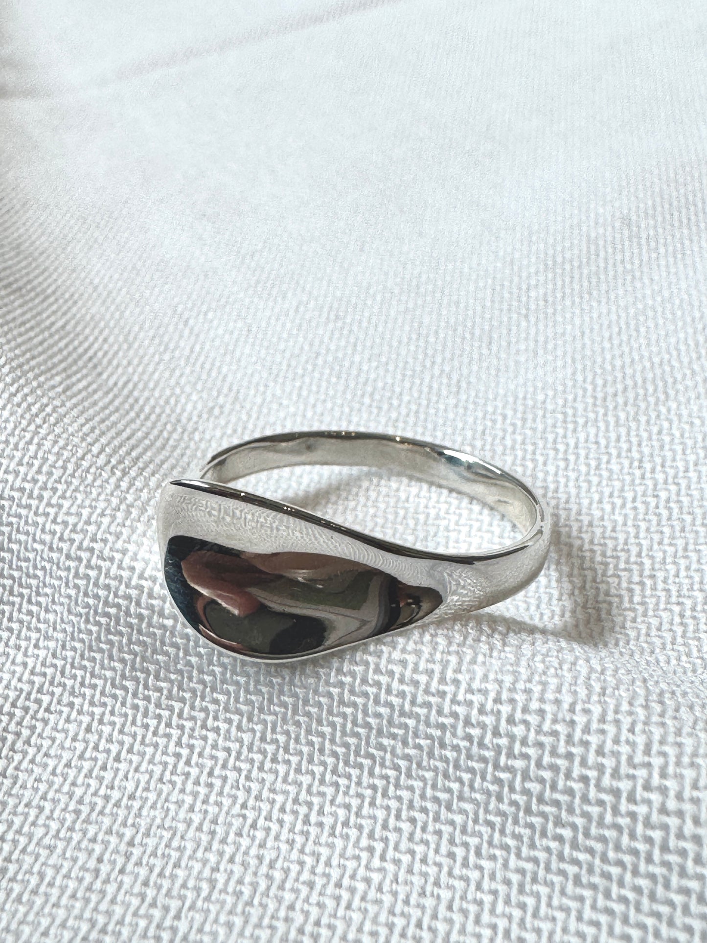 Chunky Wave Silver Ring | Minimalist Statement Ring