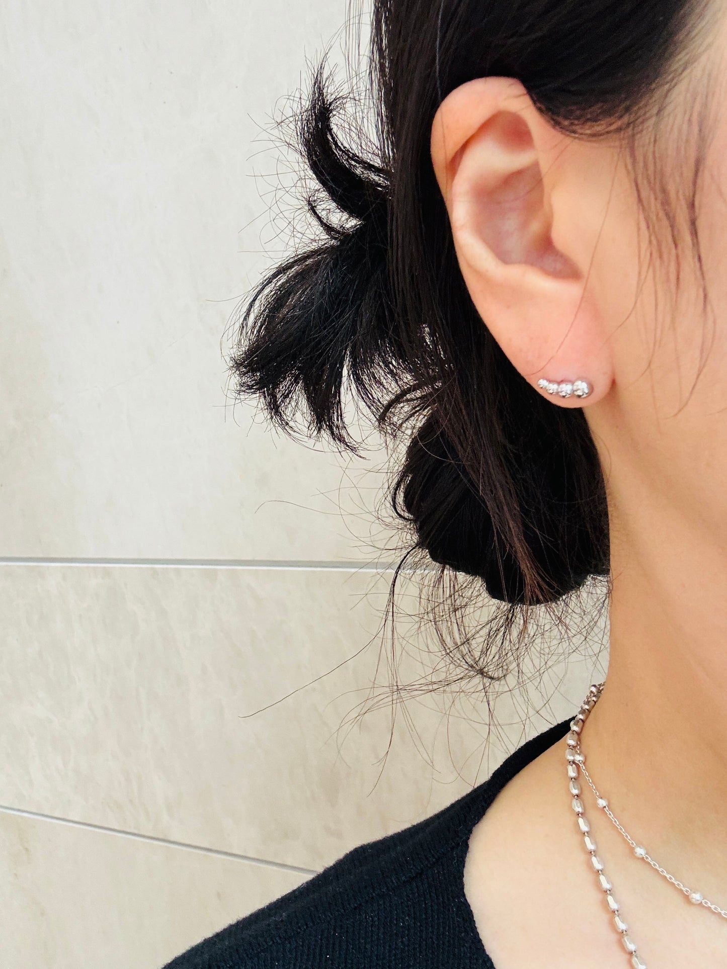 Dainty Climber Earrings | Silver or Gold Plated | Small Crawler Studs