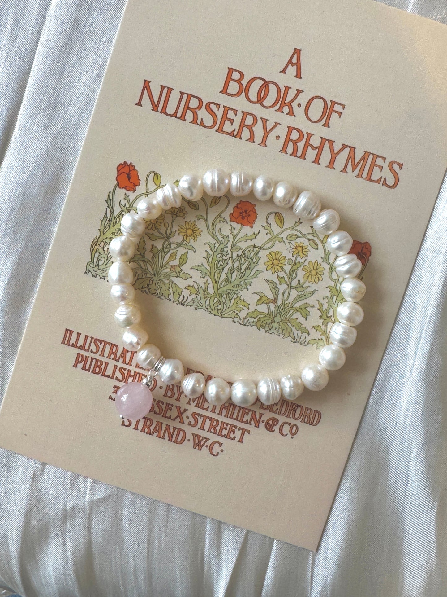 Freshwater Pearl Bracelet with Rose Quartz Accent — Summer Ready