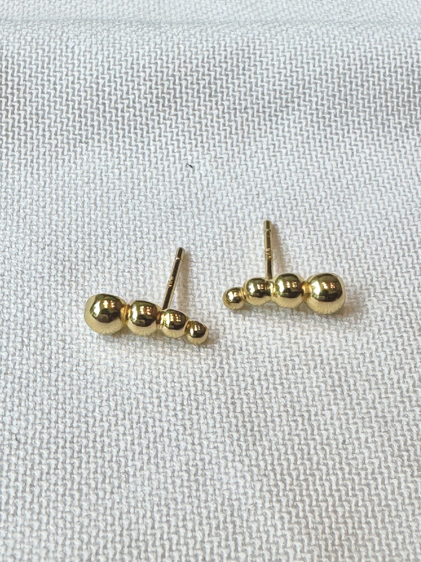 Dainty Climber Earrings | Silver or Gold Plated | Small Crawler Studs