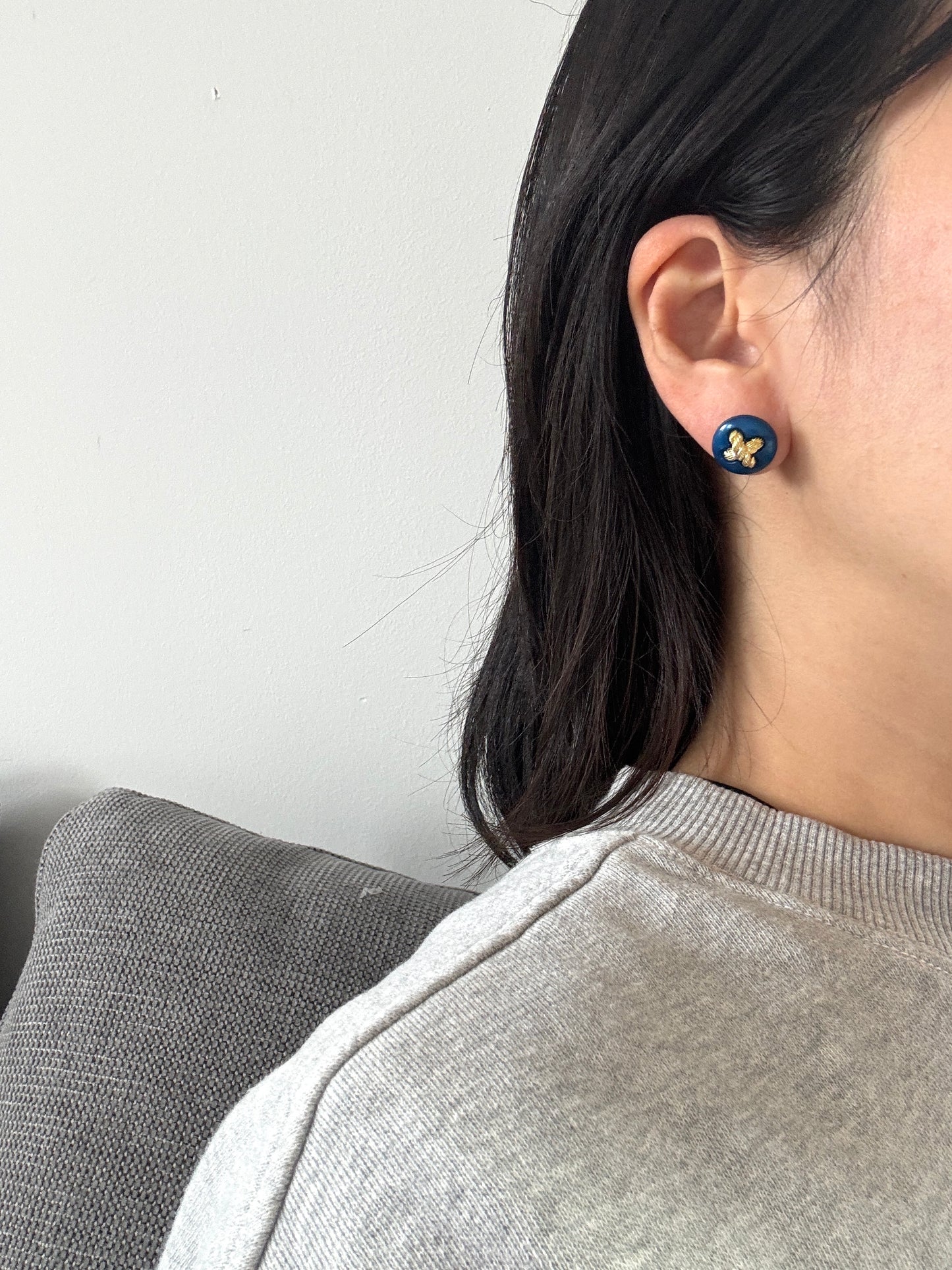 Vintage-Inspired Button Earrings