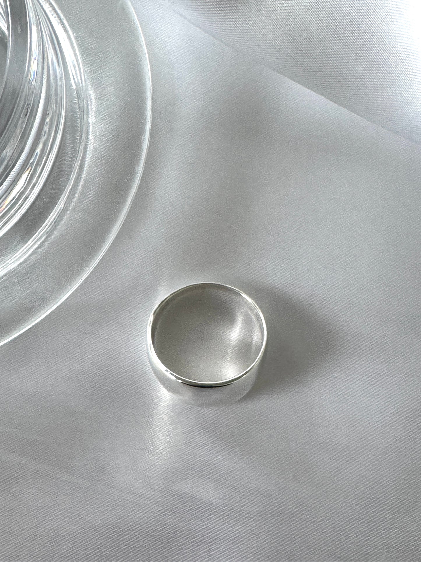 Bold Dome Ring – 23mm Solid Sterling Silver Statement Band