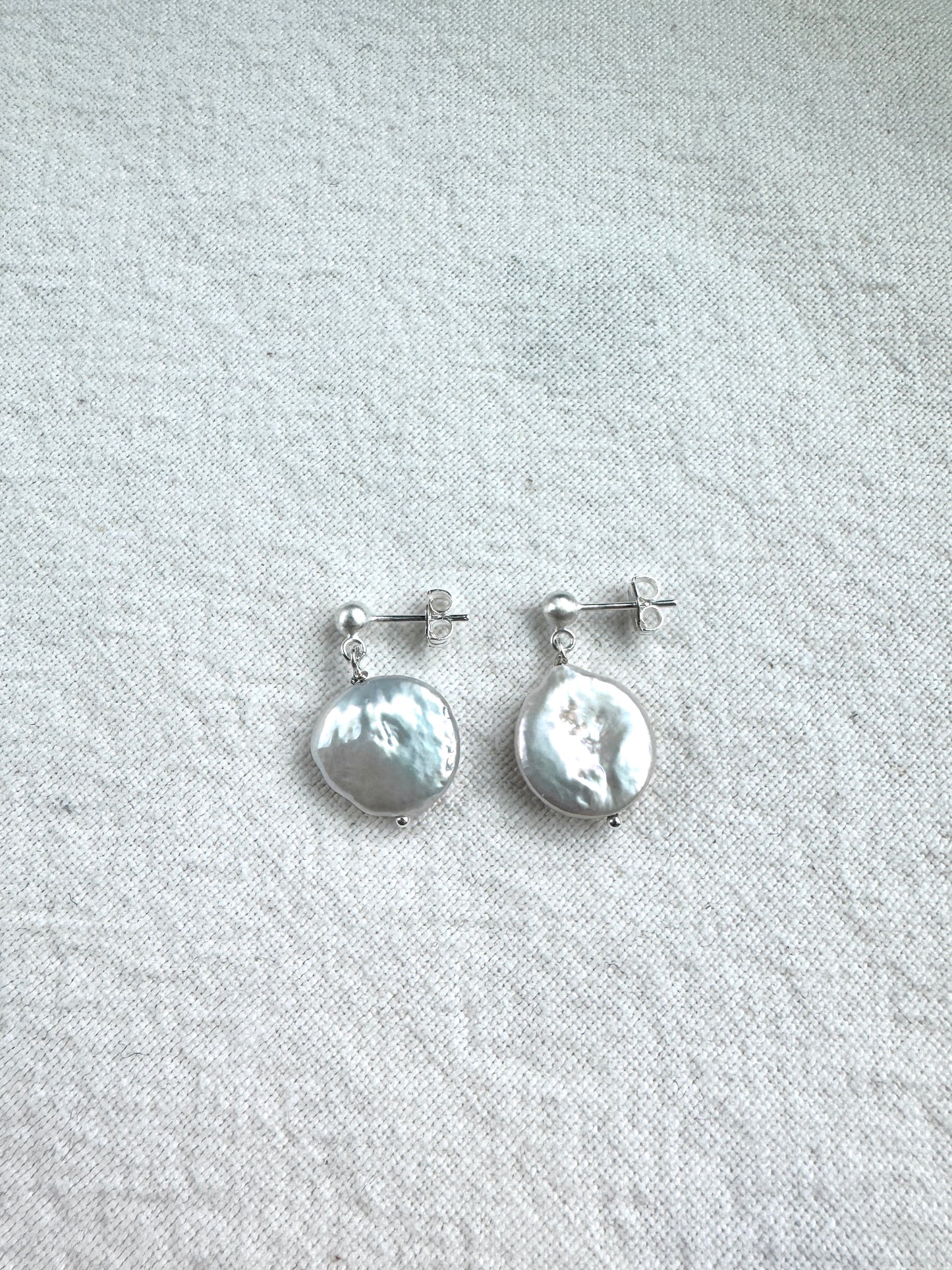 ✧ Coin Pearl Dangle Earrings – by Jenlet