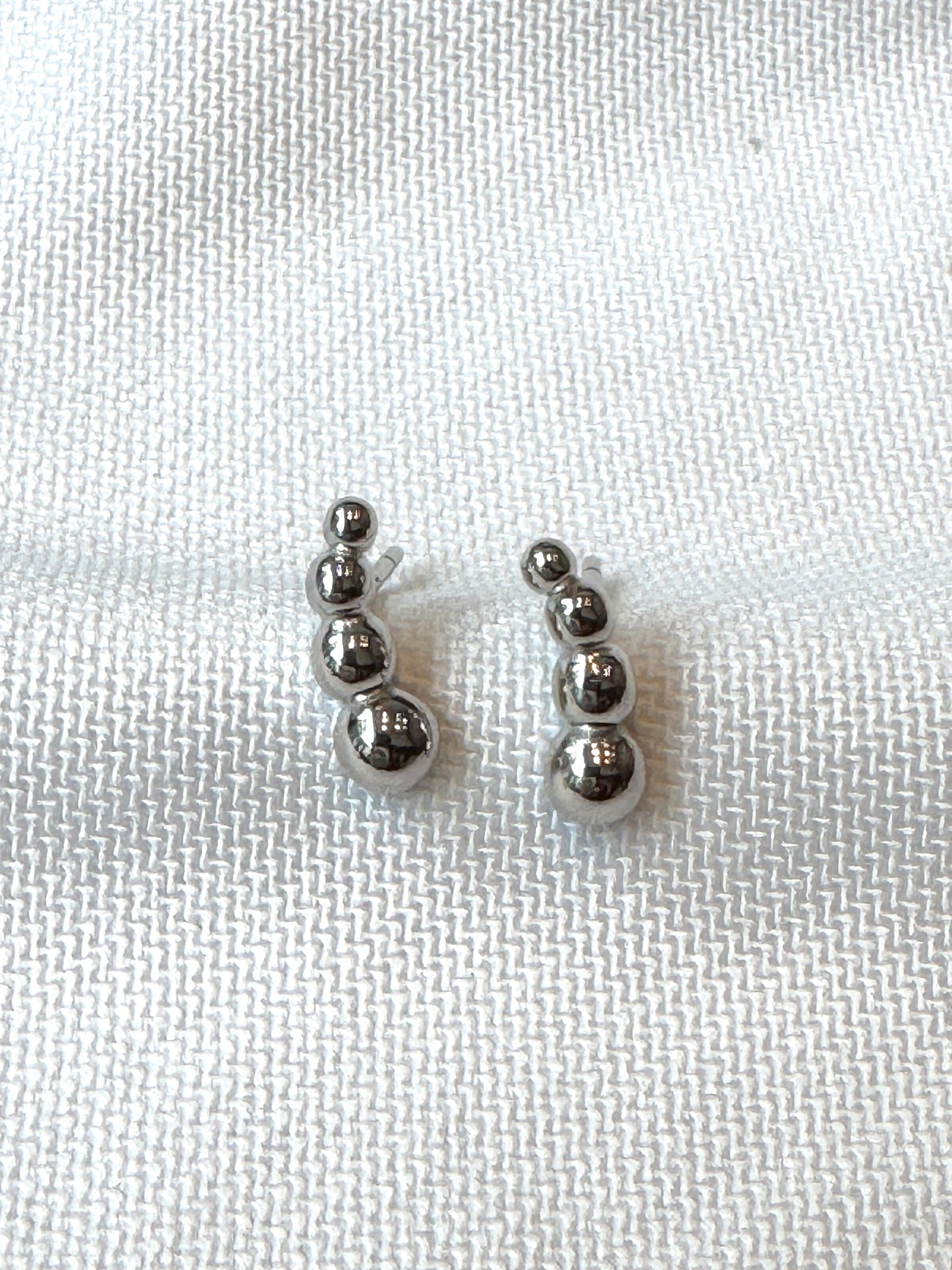 Dainty Climber Earrings | Silver or Gold Plated | Small Crawler Studs