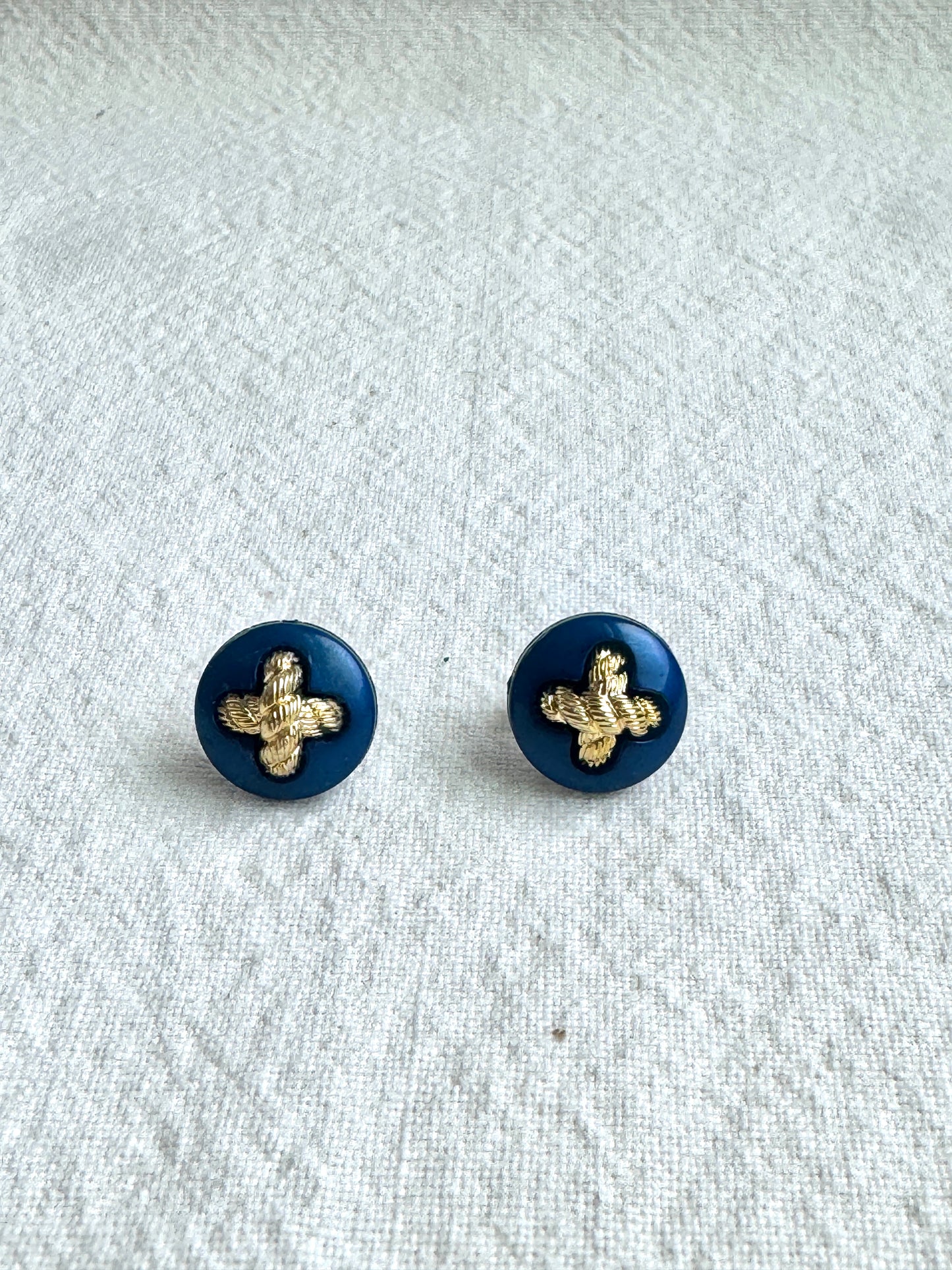 Vintage-Inspired Button Earrings