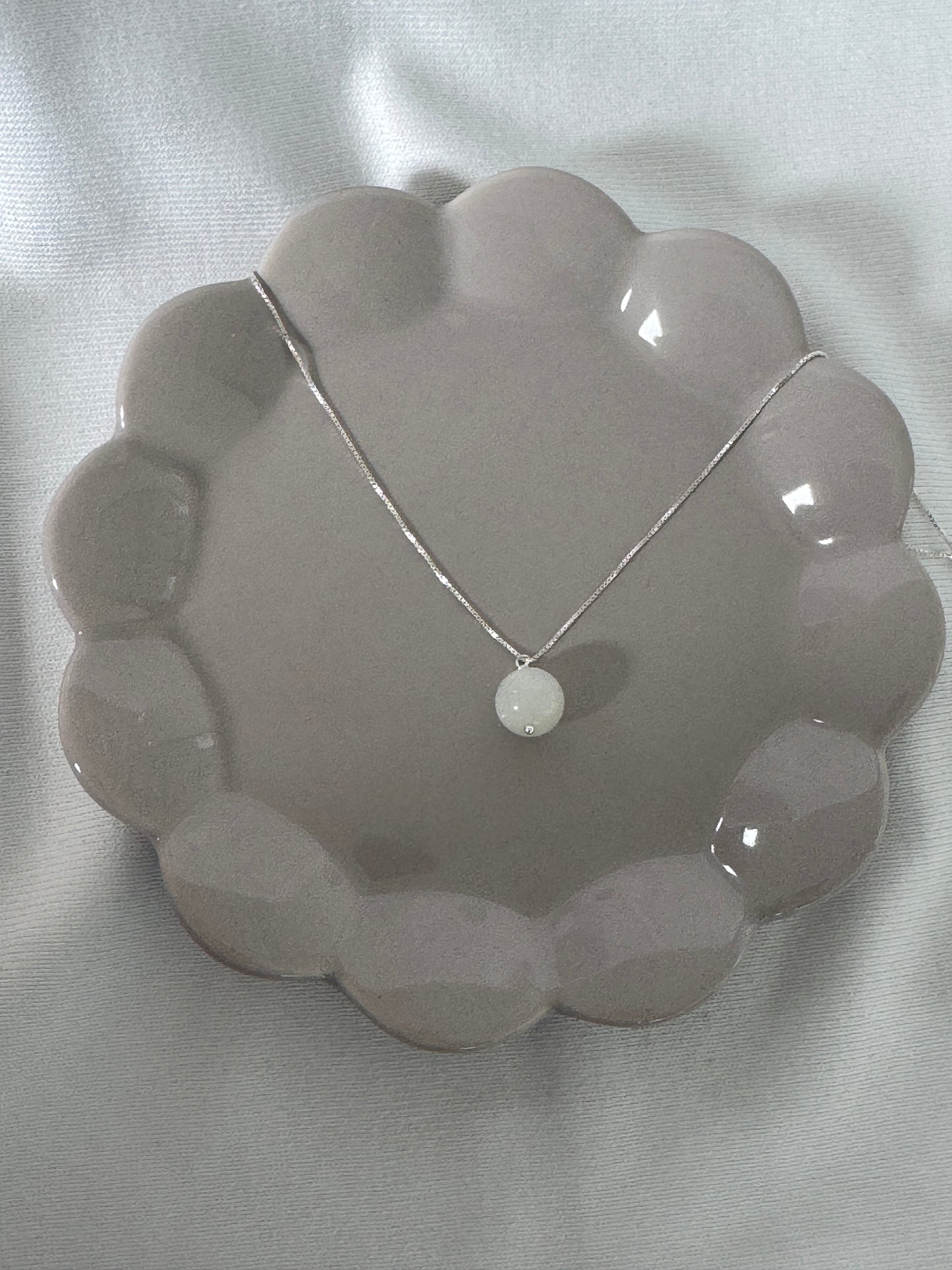 18mm Aquamarine Pendant Necklace – All Handmade with Sterling Silver
