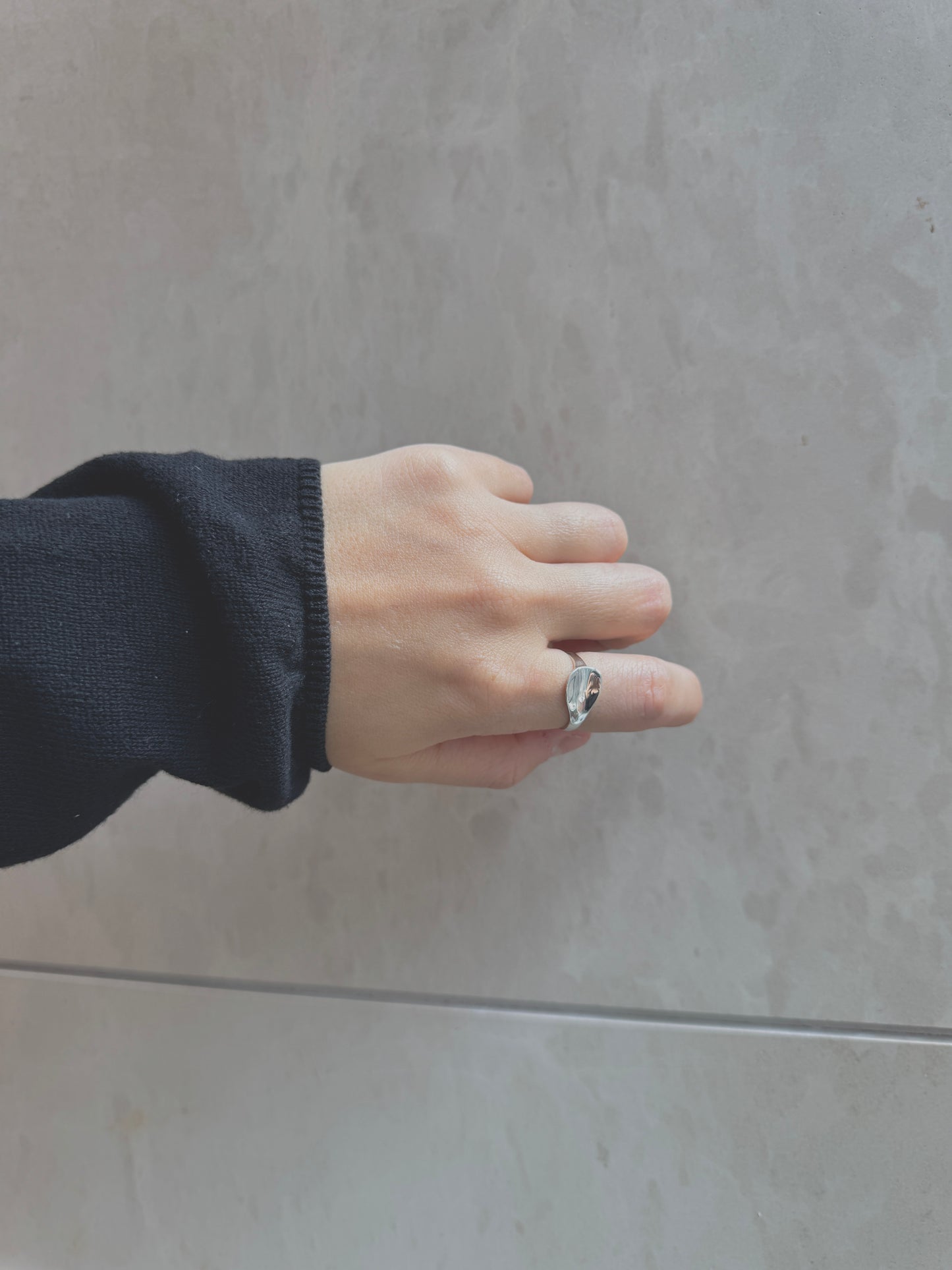 Chunky Wave Silver Ring | Minimalist Statement Ring