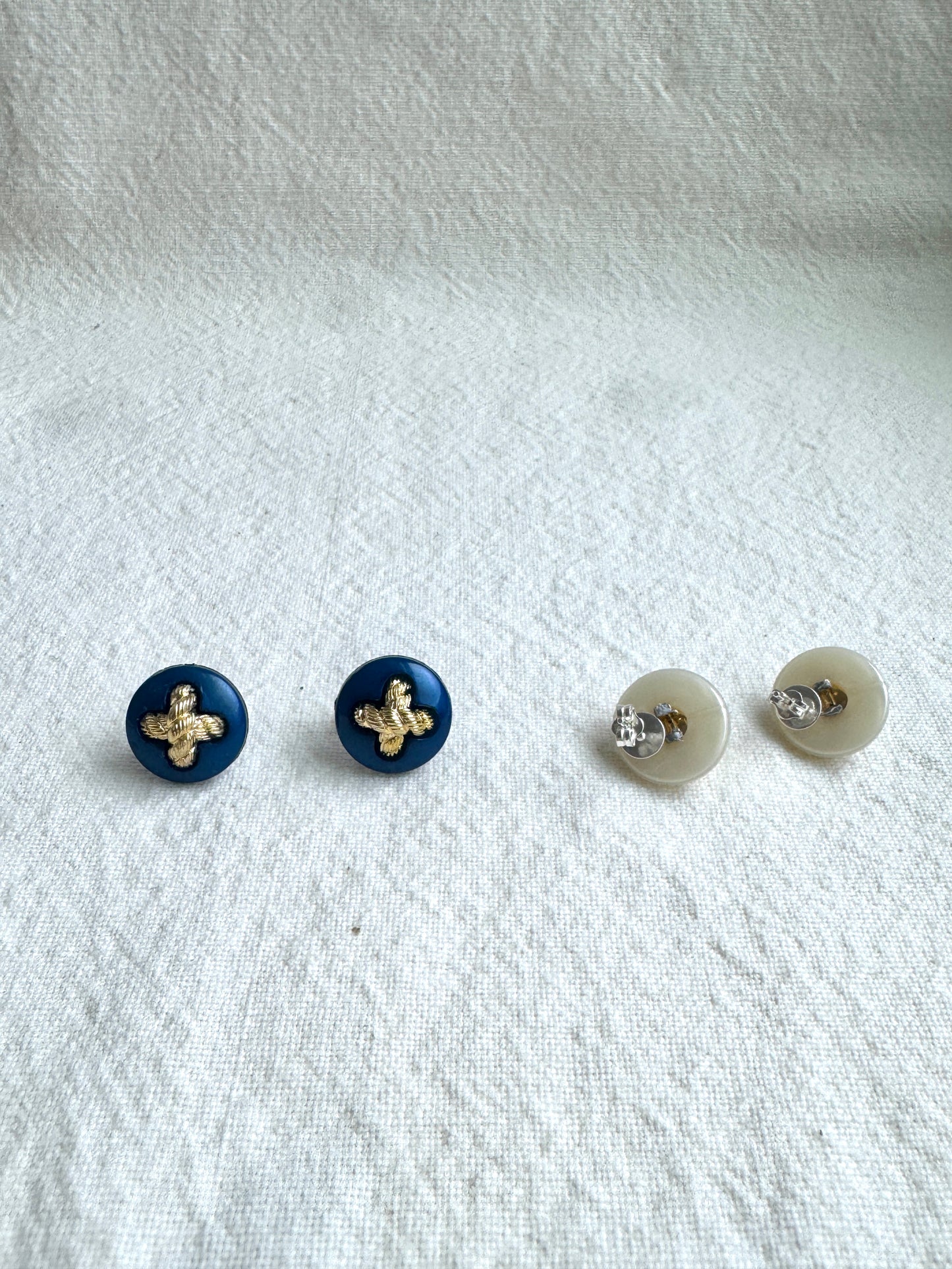 Vintage-Inspired Button Earrings