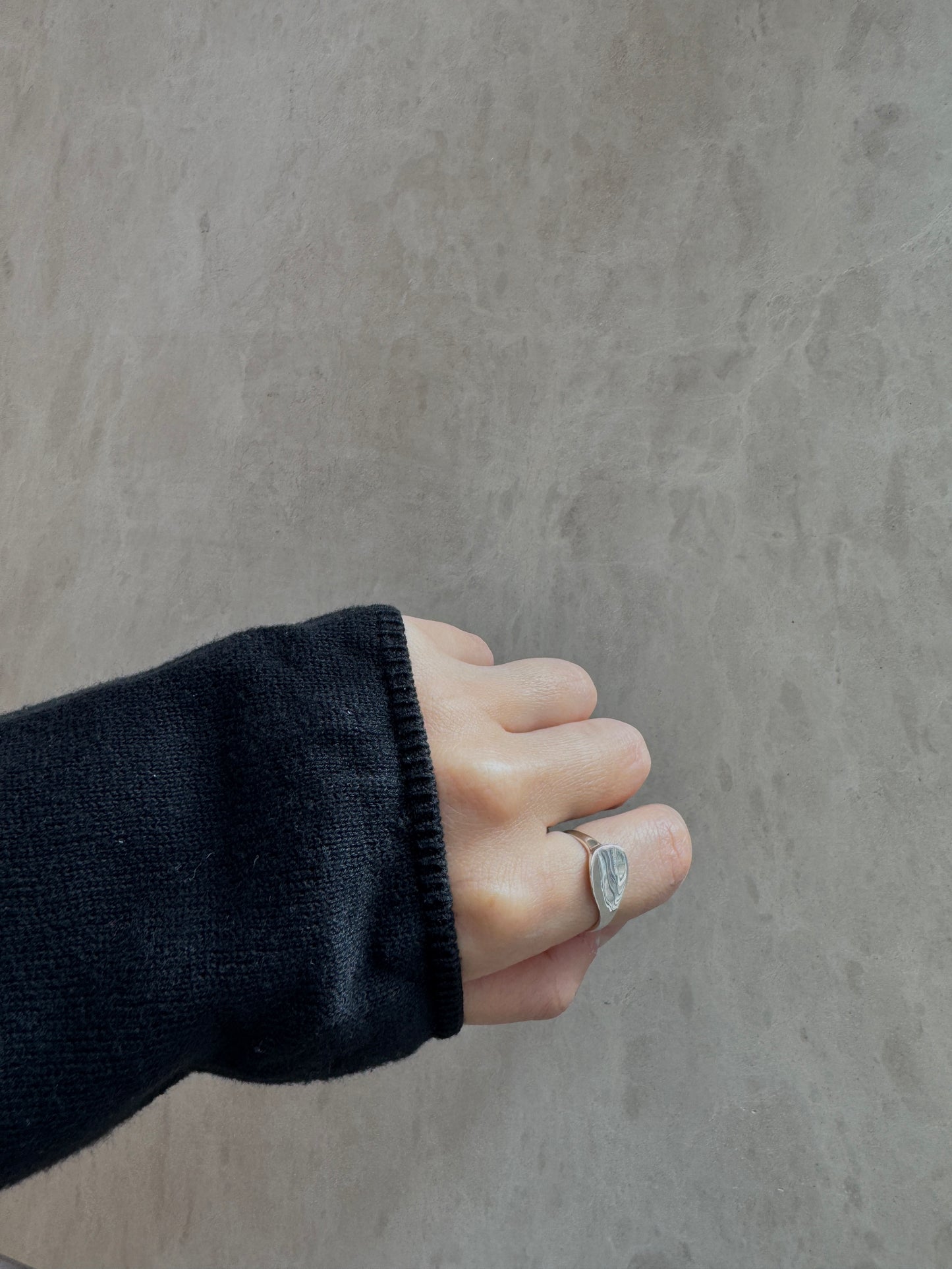 Chunky Wave Silver Ring | Minimalist Statement Ring