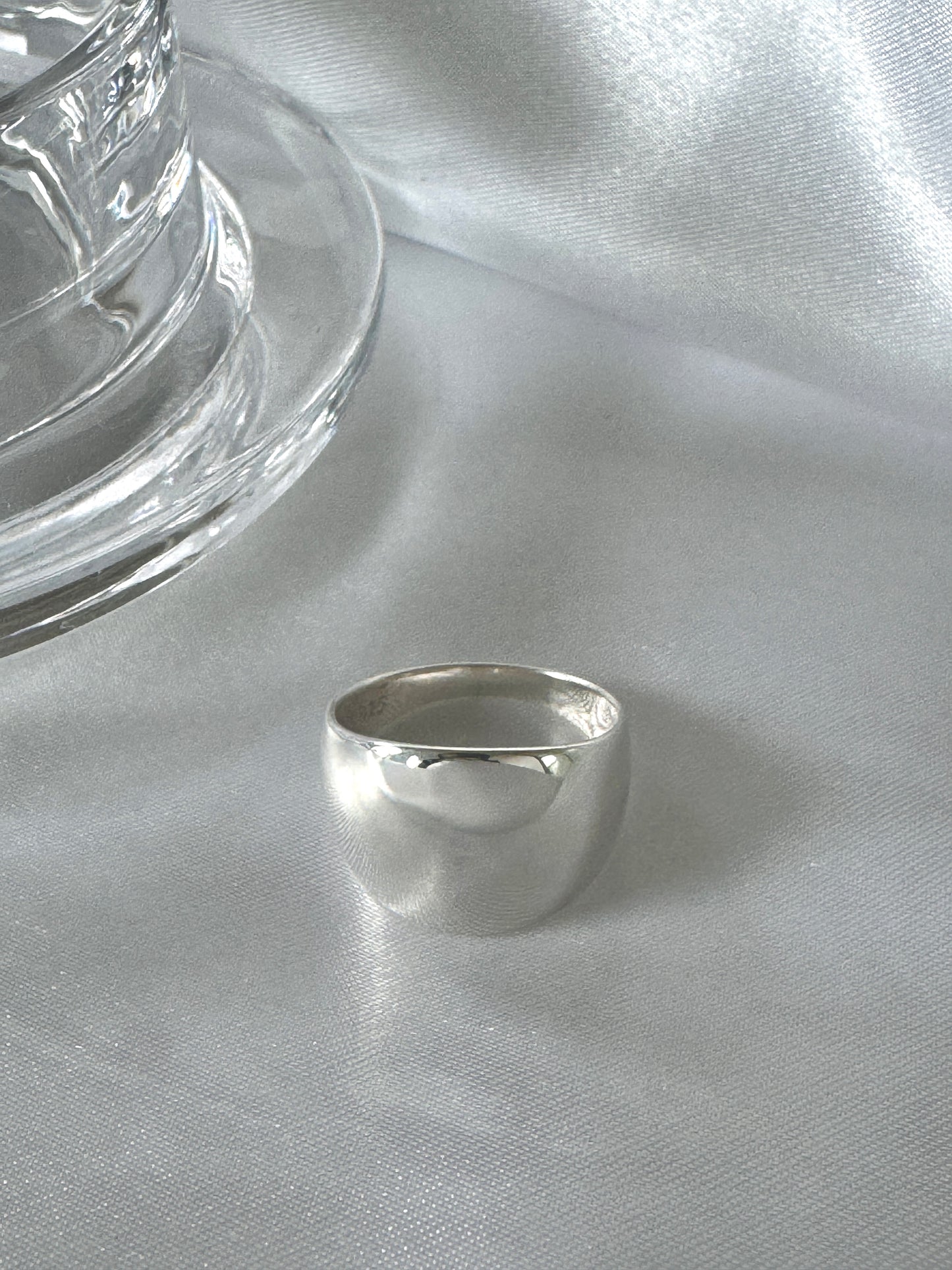 Bold Dome Ring – 23mm Solid Sterling Silver Statement Band