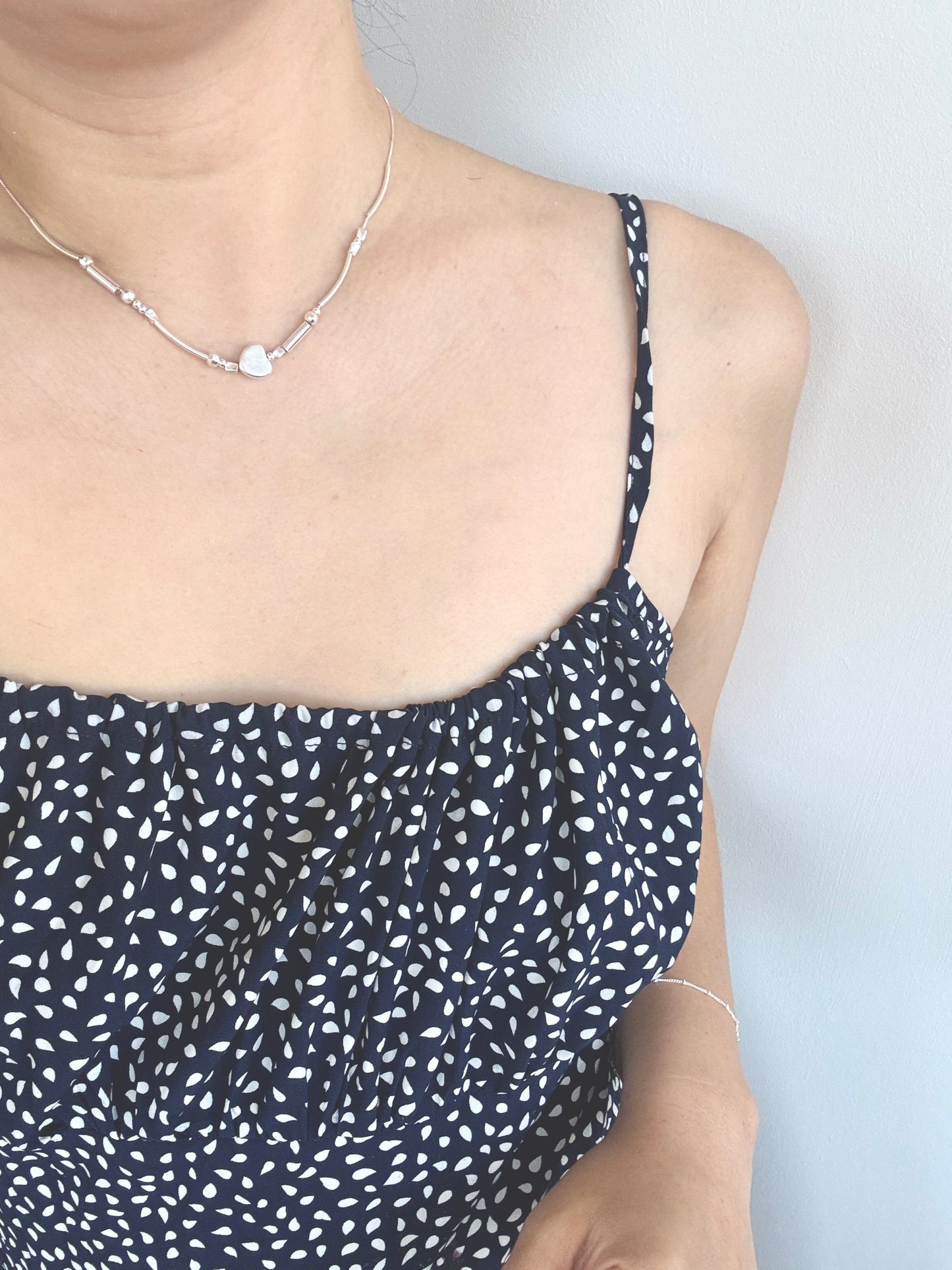 Pure Silver Heart Necklace – Handcrafted & Elegant