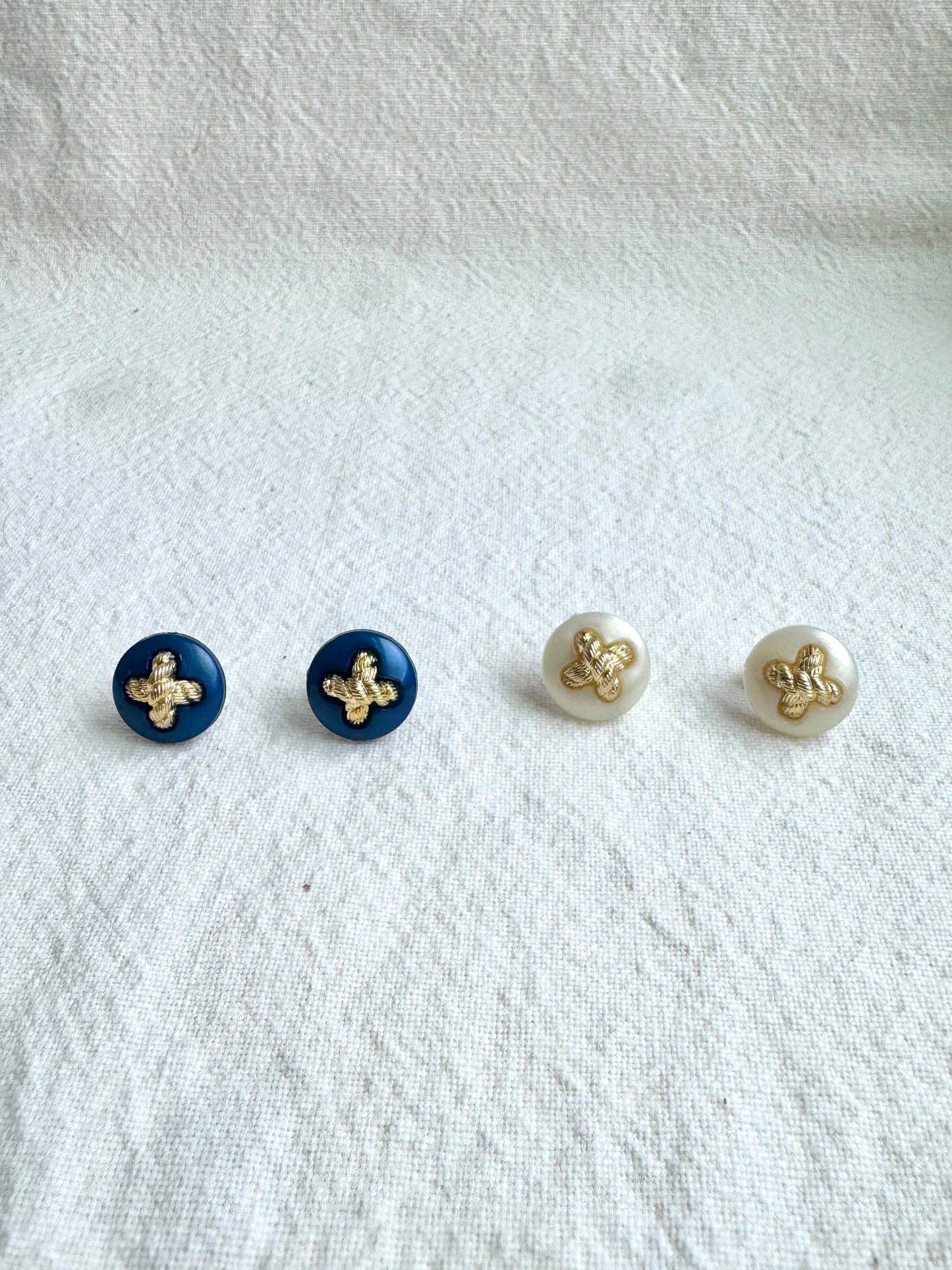Vintage-Inspired Button Earrings