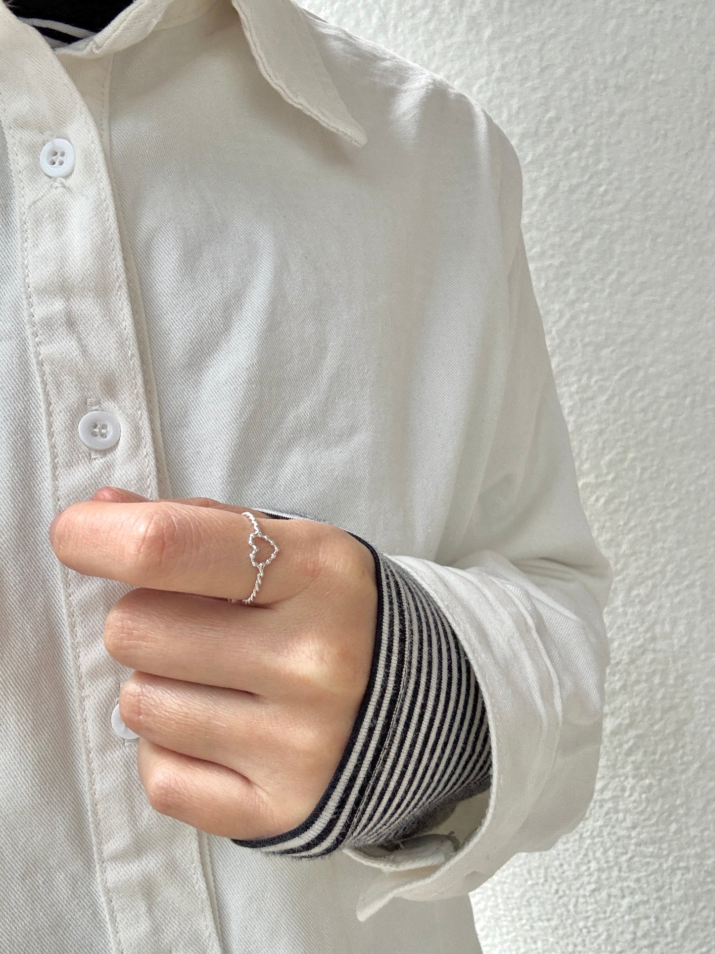 Bold Sterling Silver Adjustable Ring – 5mm Thick High Polish Wire Design