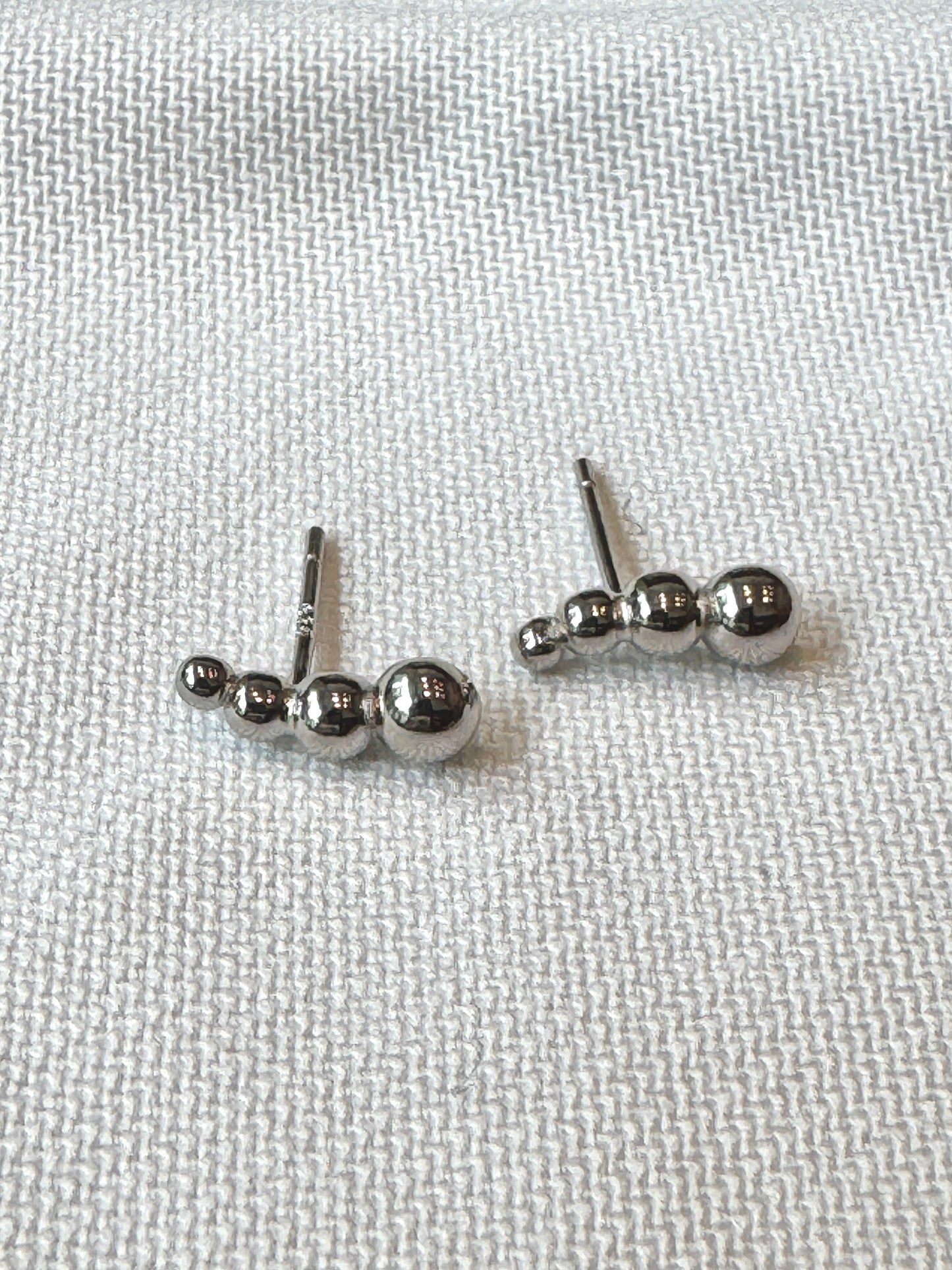 Dainty Climber Earrings | Silver or Gold Plated | Small Crawler Studs