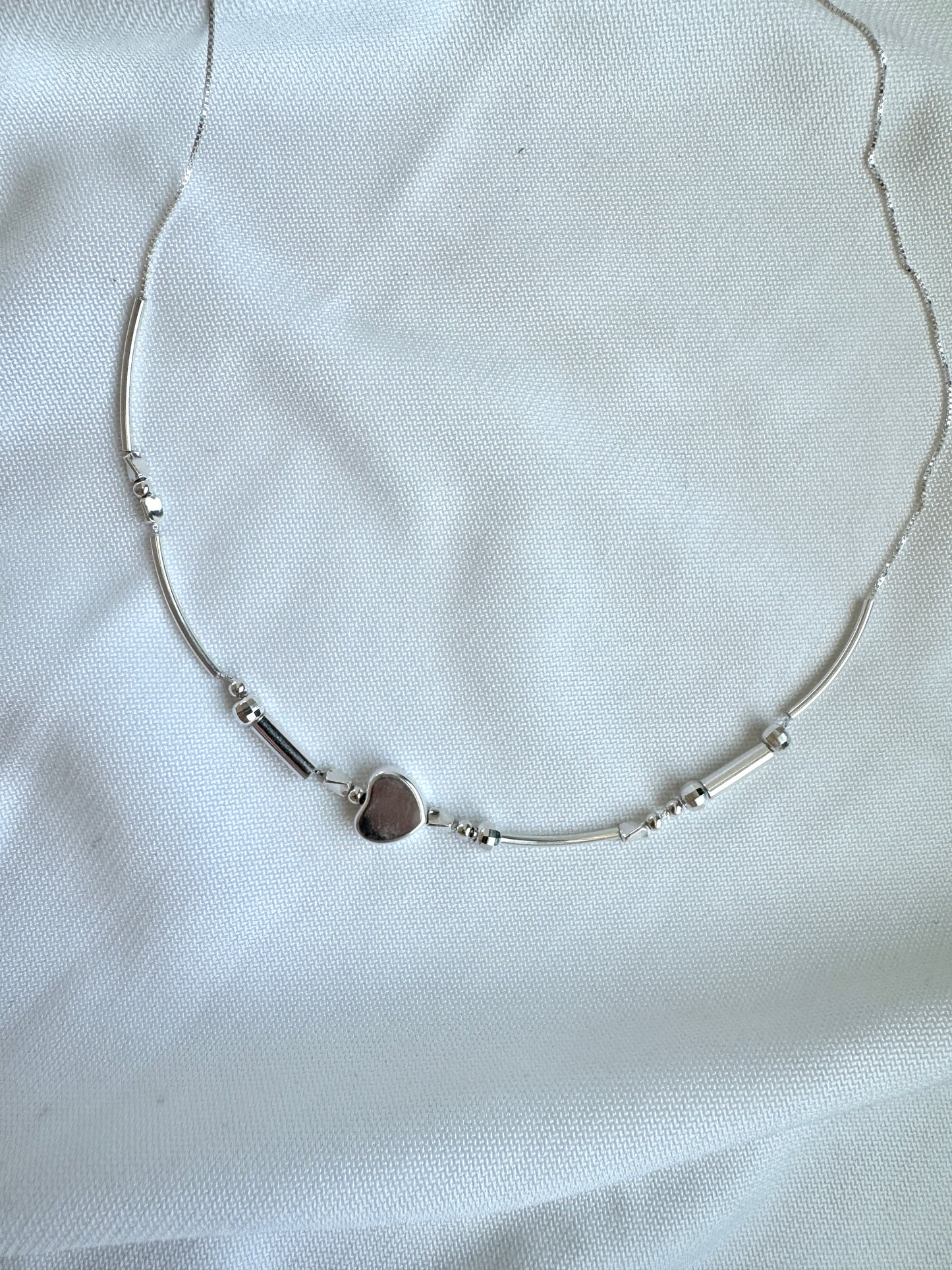 Pure Silver Heart Necklace – Handcrafted & Elegant
