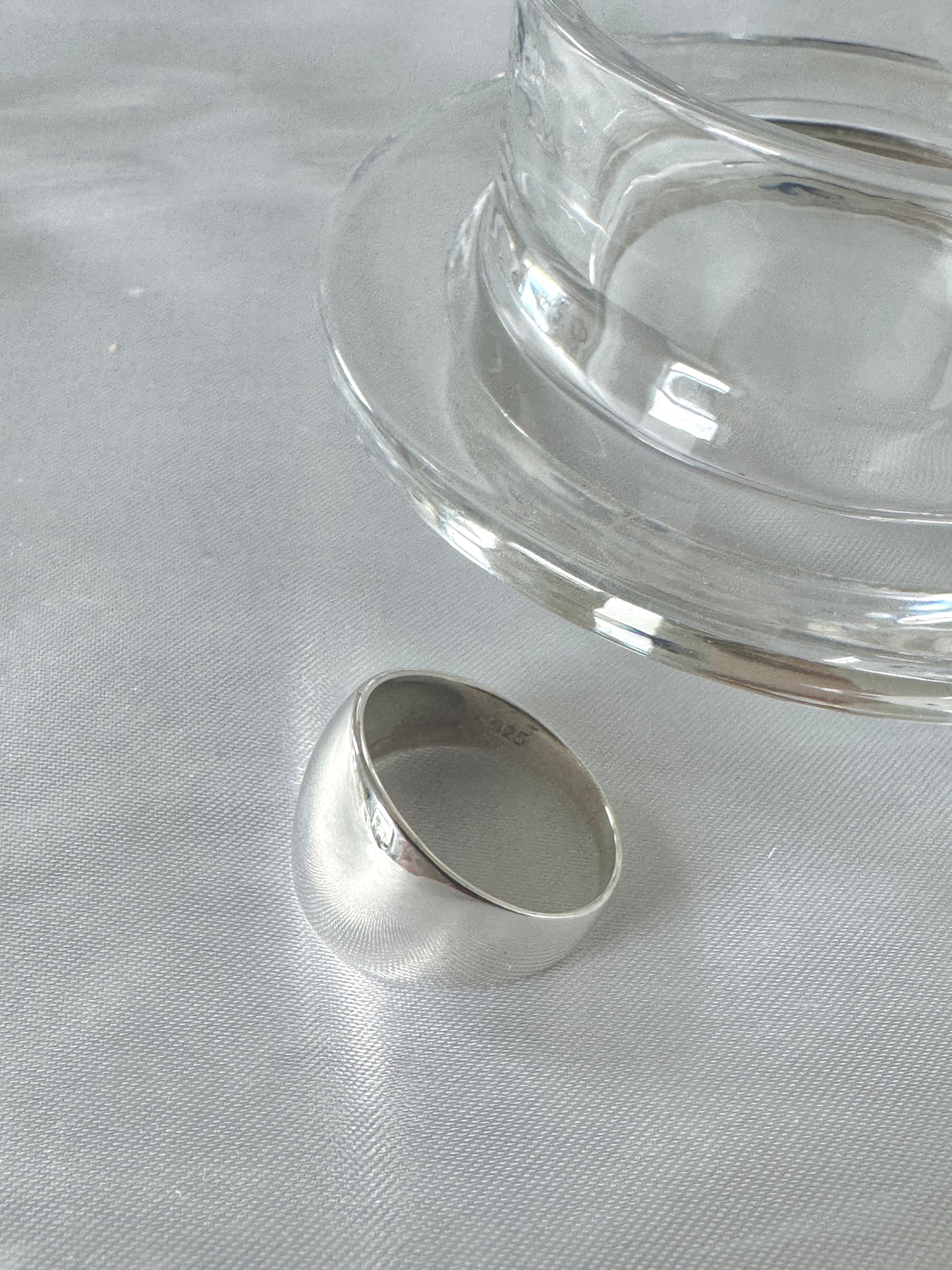 Bold Dome Ring – 23mm Solid Sterling Silver Statement Band