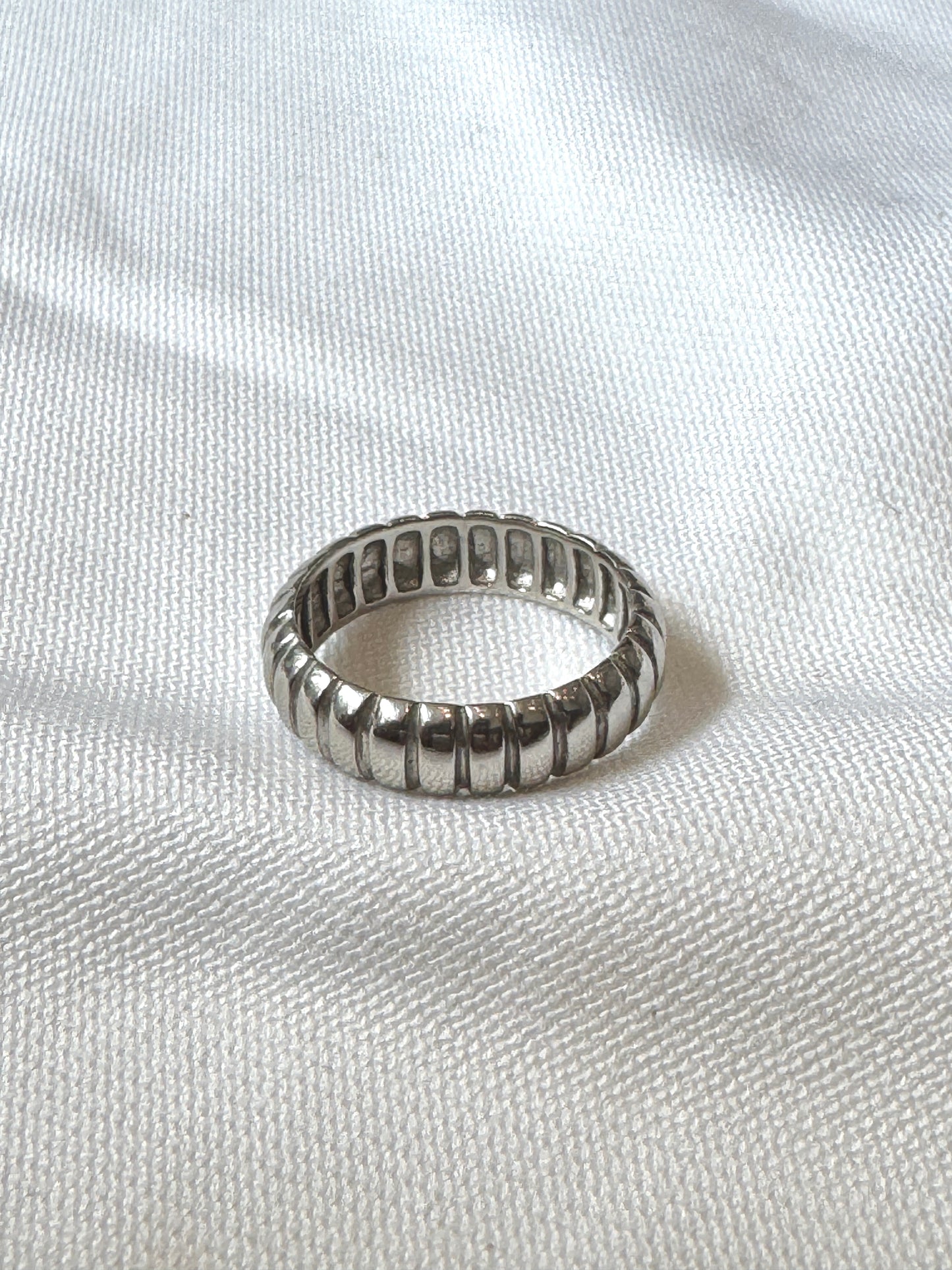 Chunky Textured Band Ring – Gold Plated & Silver