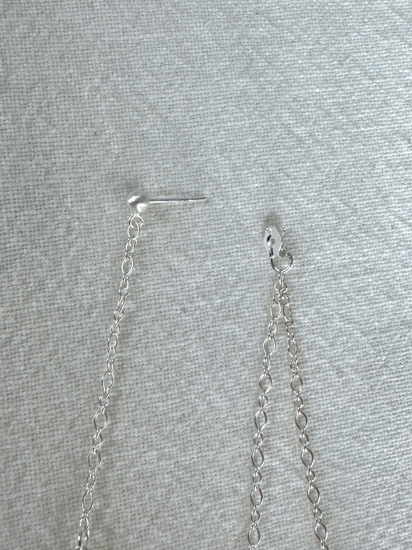 Handmade Silver Drop Earrings with Freshwater Pearls