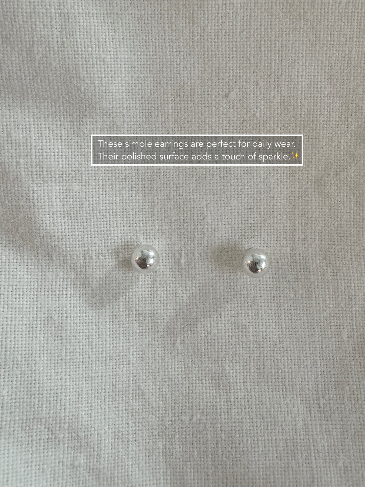 3mm Sterling Silver Ball Stud Earrings | Minimalist Everyday Studs