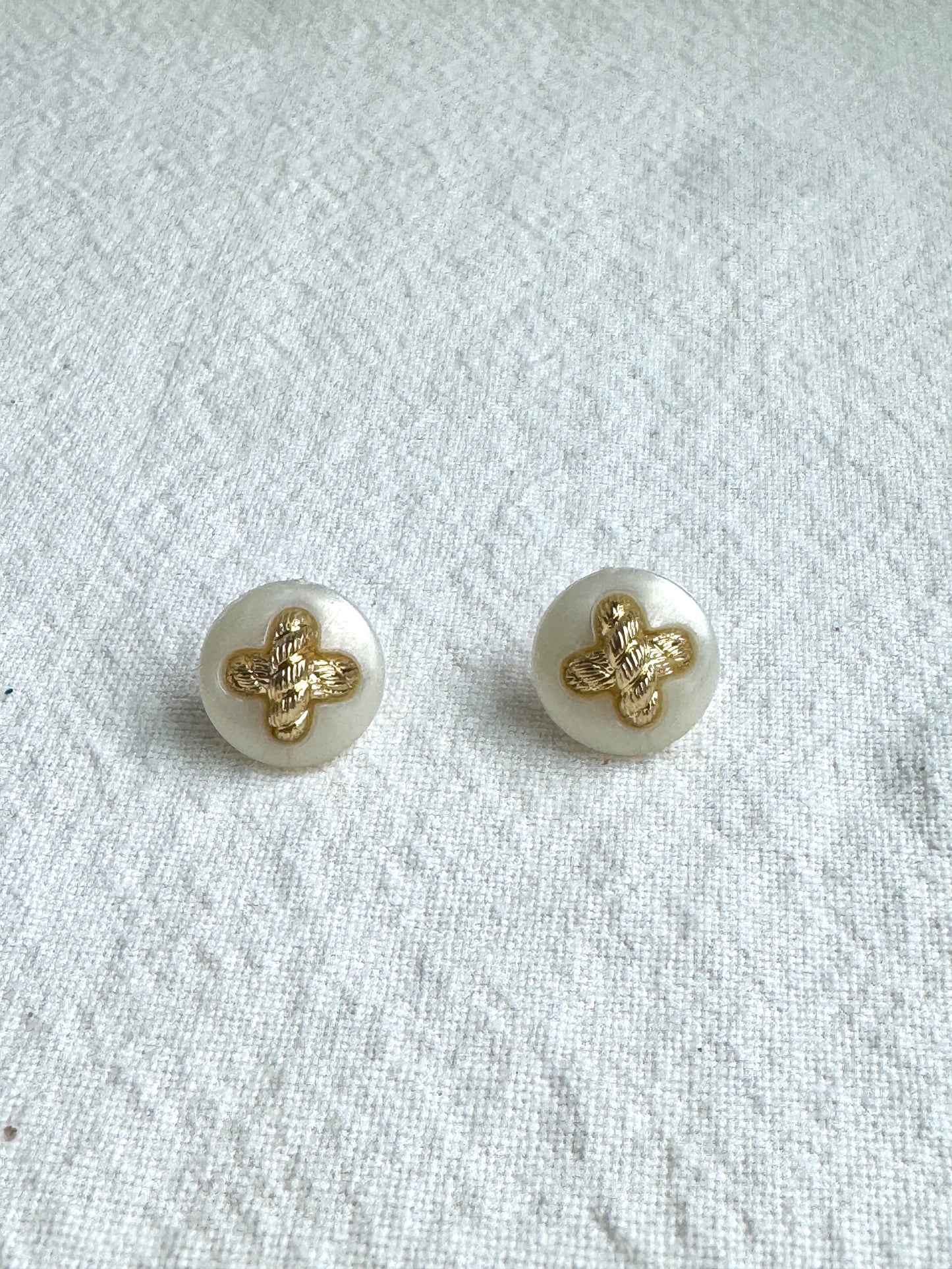 Vintage-Inspired Button Earrings