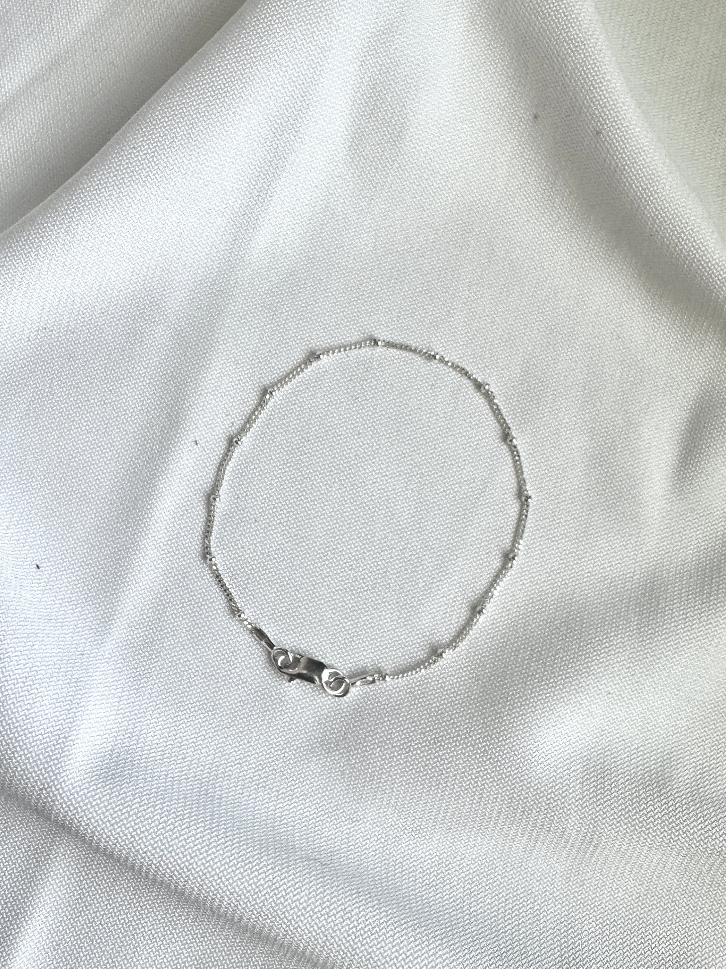 Minimal Silver Bead Necklace & Bracelet (Set or Solo)