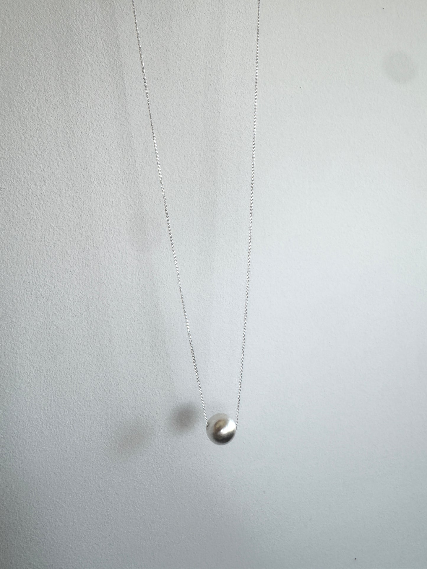 Long Silver Orb Necklace – 30” / 40”