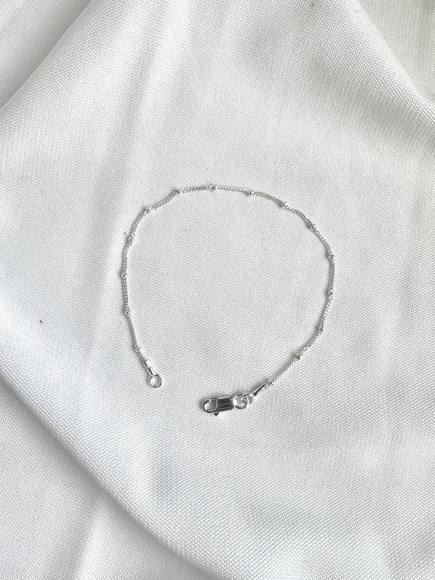 Minimal Silver Bead Necklace & Bracelet (Set or Solo)