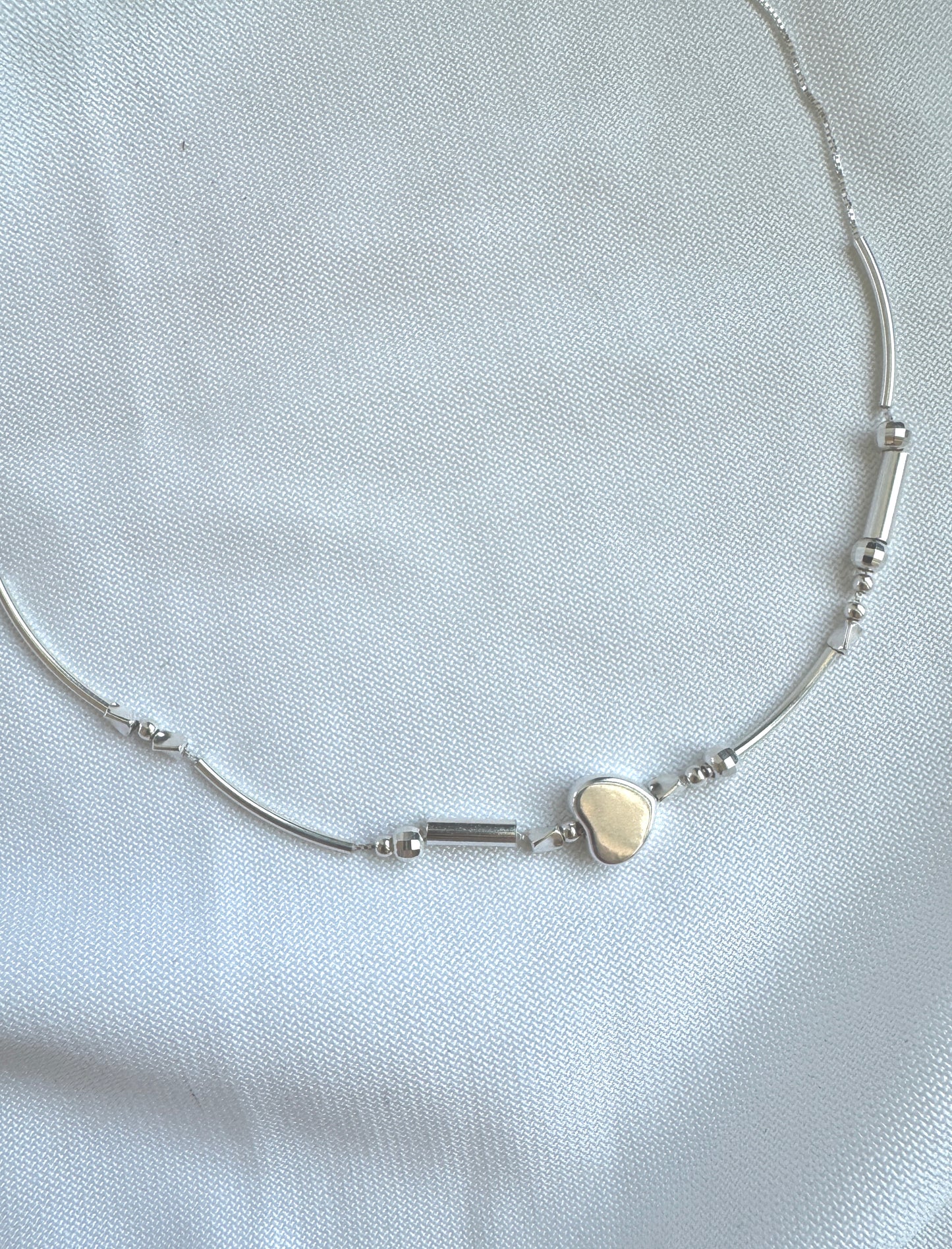 Pure Silver Heart Necklace – Handcrafted & Elegant