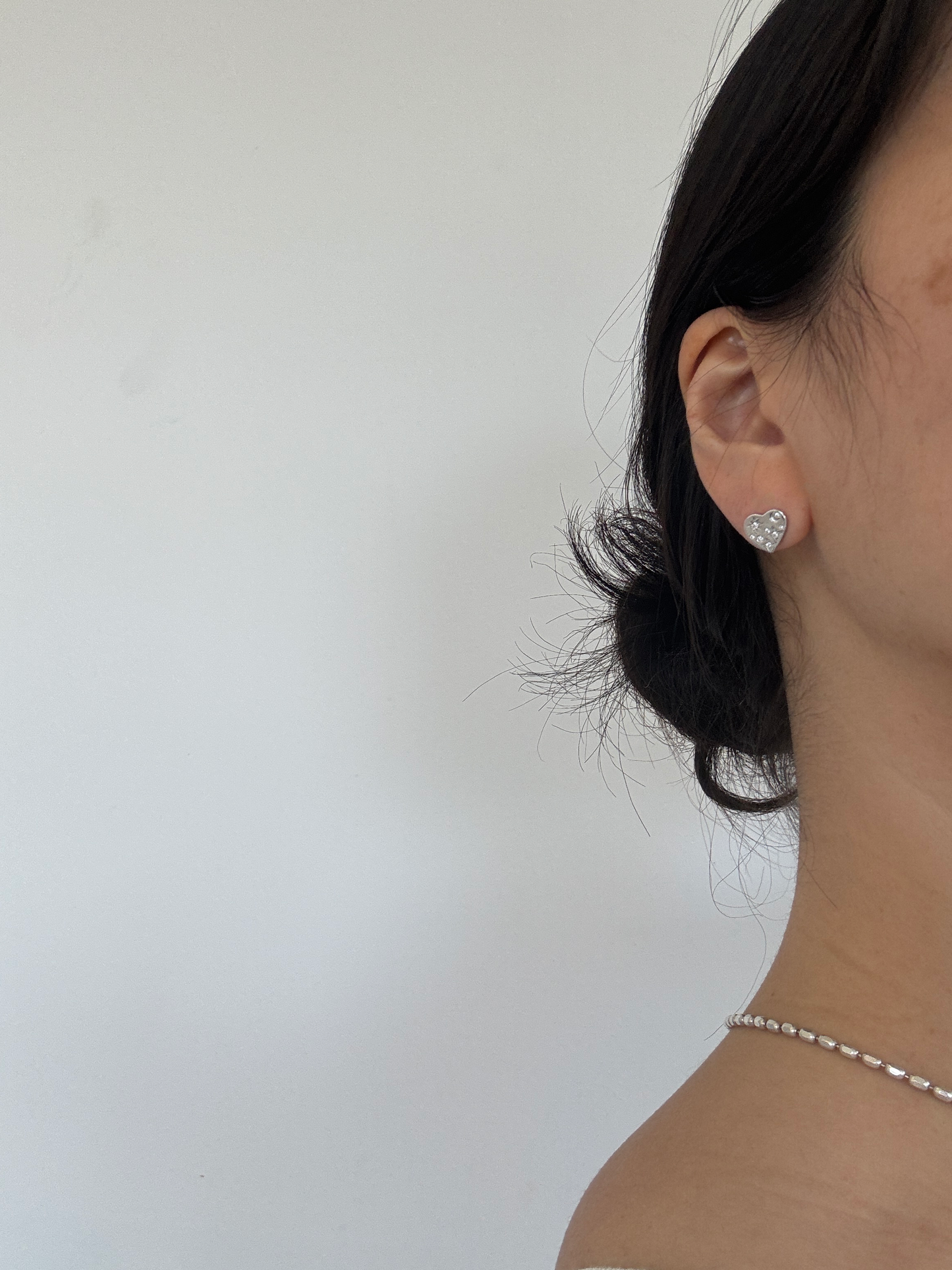 20mm Heart Stud Earrings – Gold Plated or Silver with Engraving & Cubic Zirconia