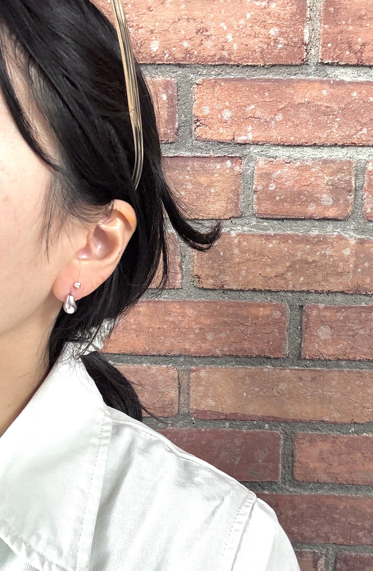 Bold Teardrop Stud Earrings – Solid Sterling Silver