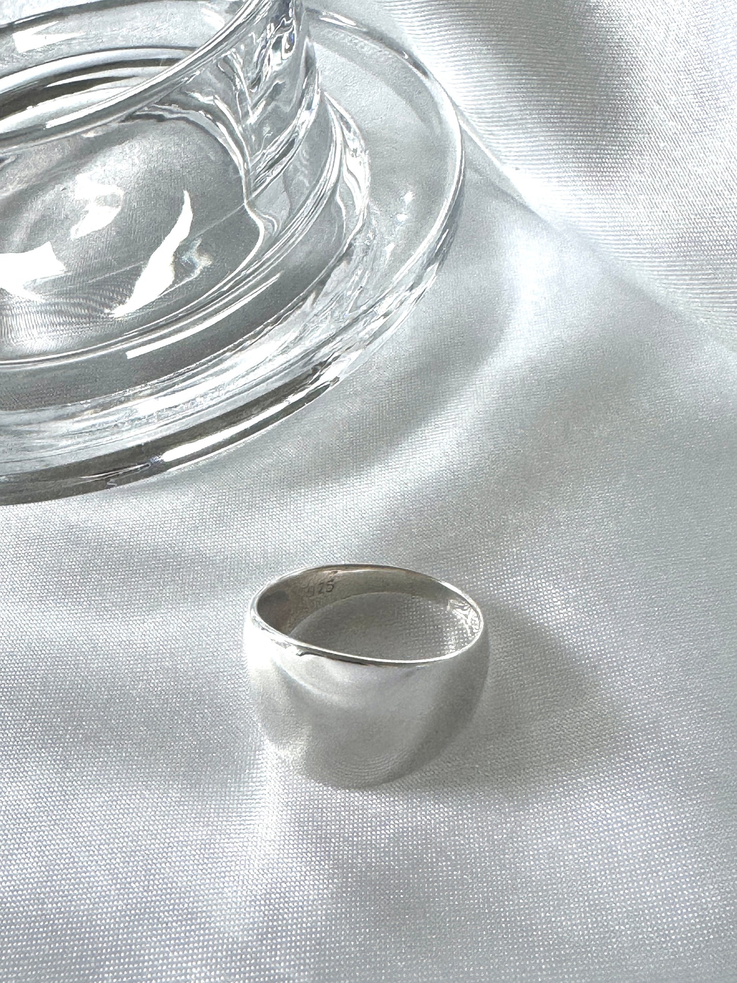 Bold Dome Ring – 23mm Solid Sterling Silver Statement Band