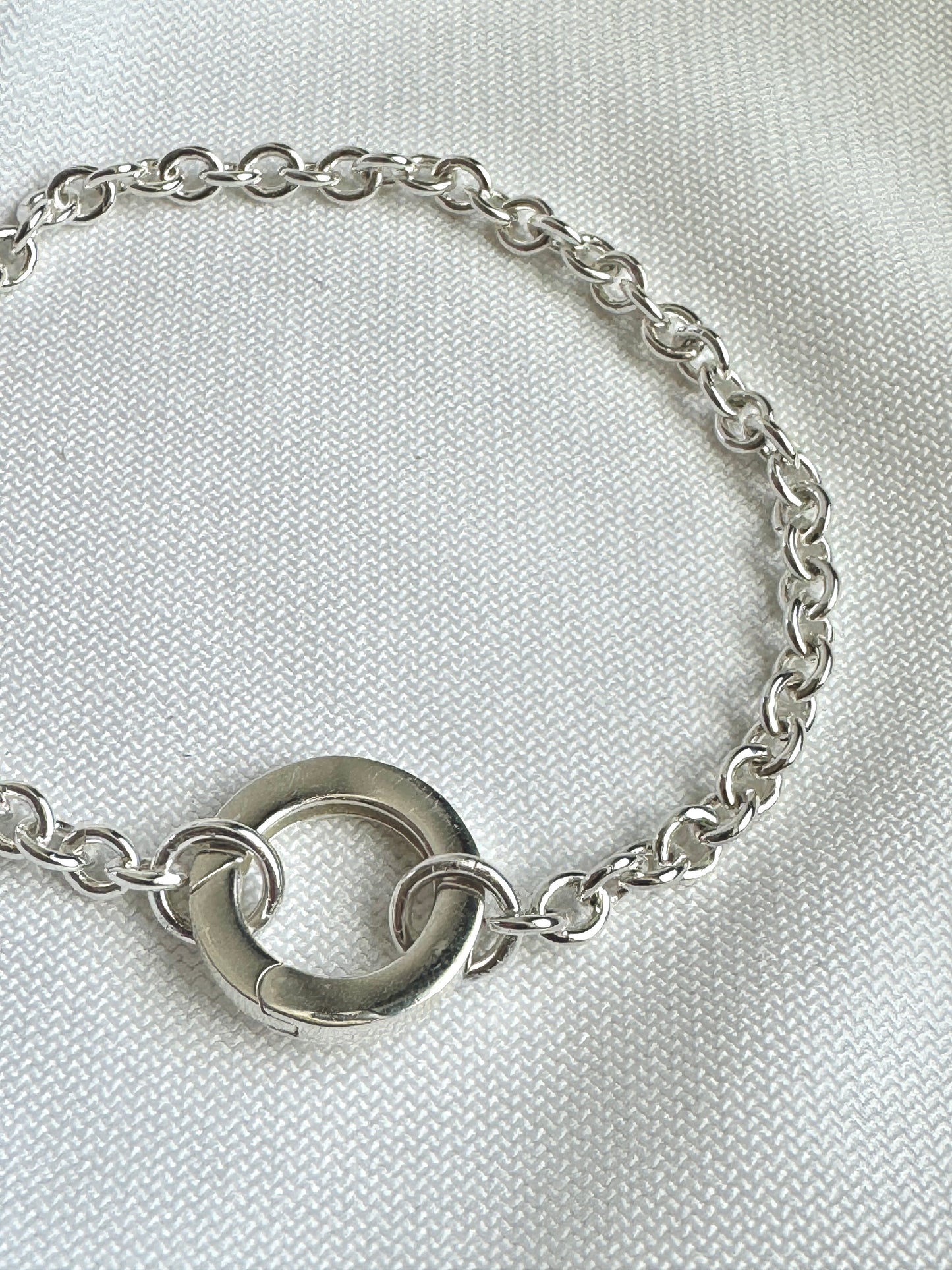 Circle Link Silver Bracelet – Minimal & Handmade
