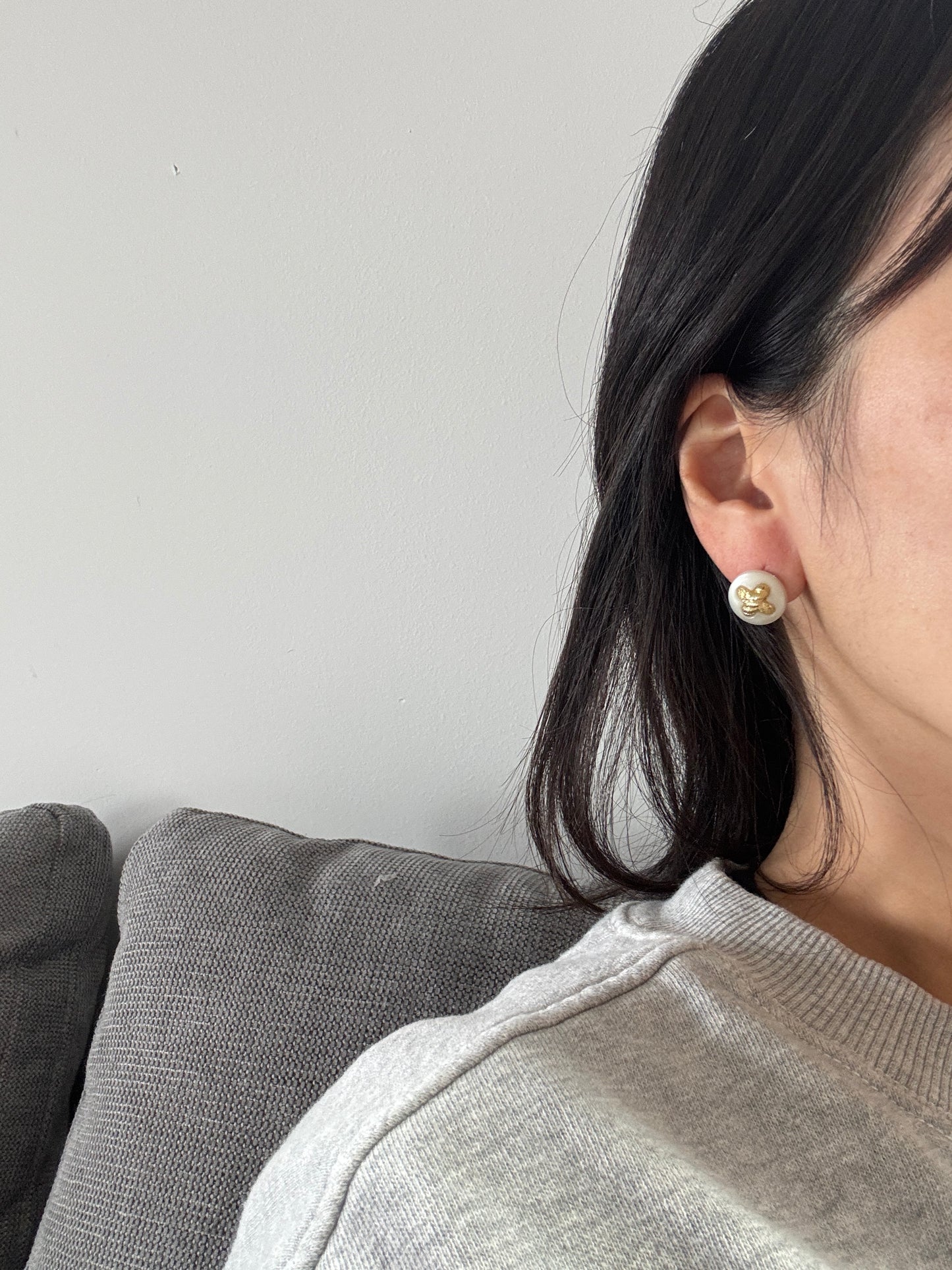 Vintage-Inspired Button Earrings