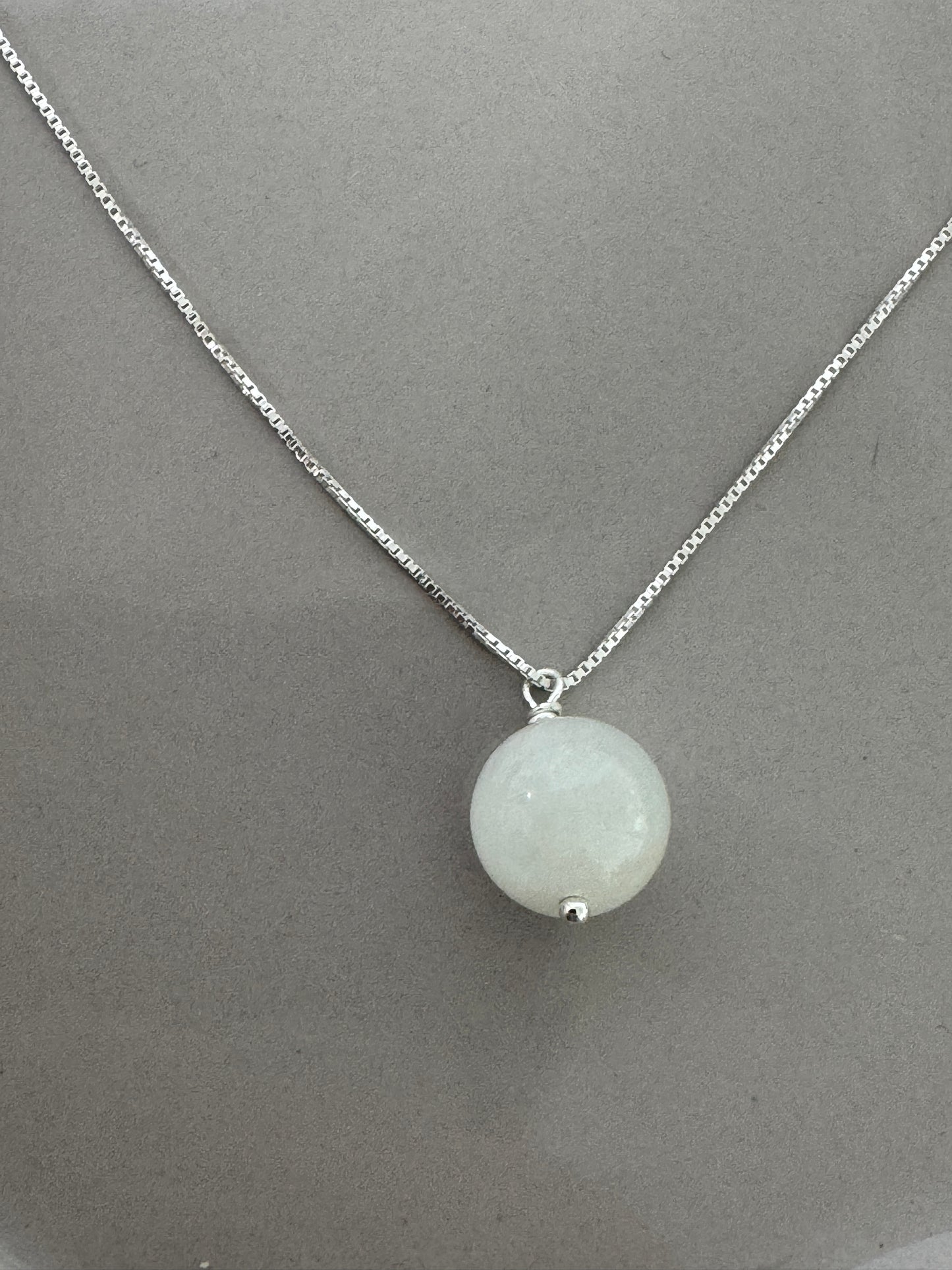 18mm Aquamarine Pendant Necklace – All Handmade with Sterling Silver