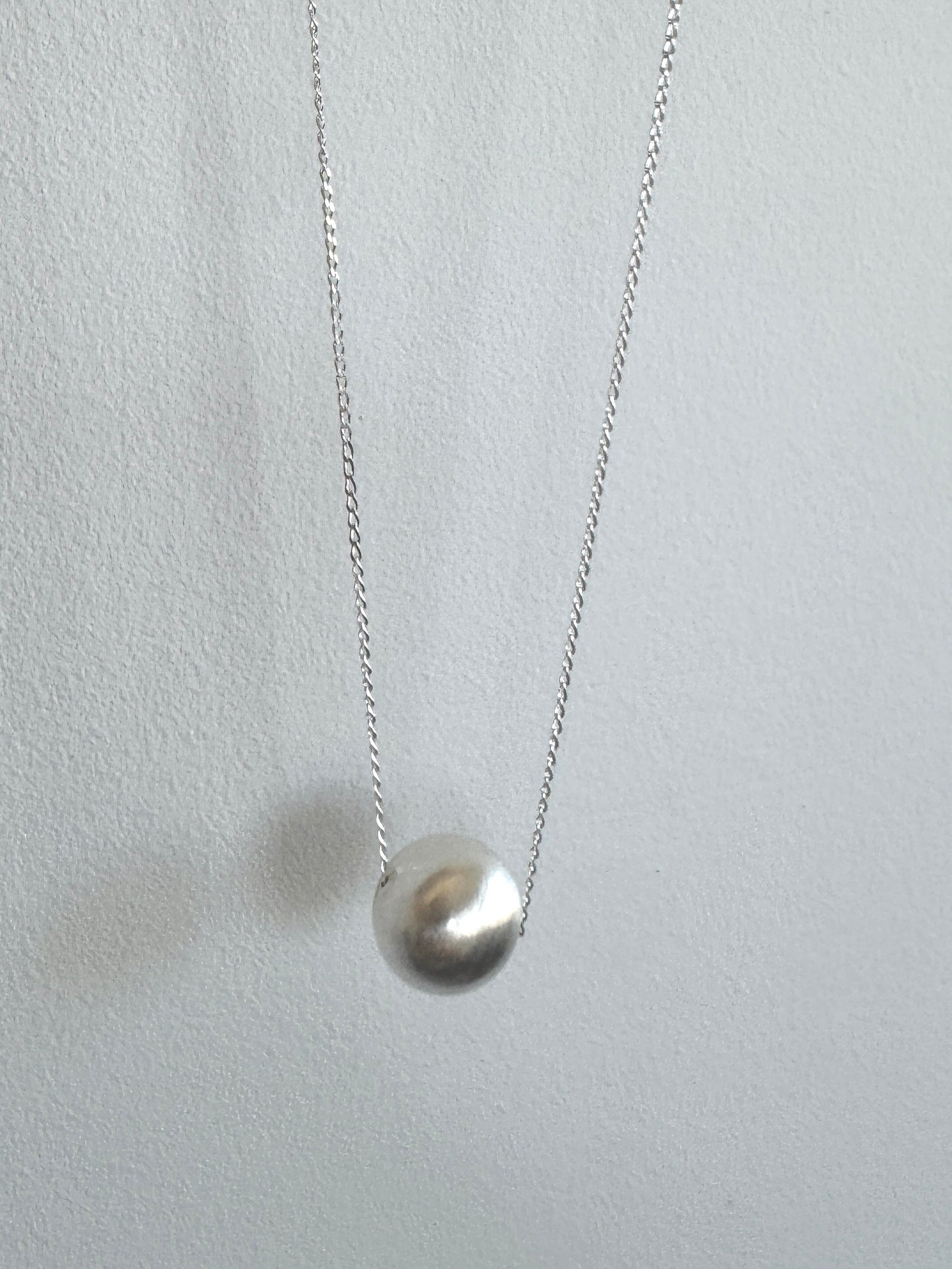 Long Silver Orb Necklace – 30” / 40”