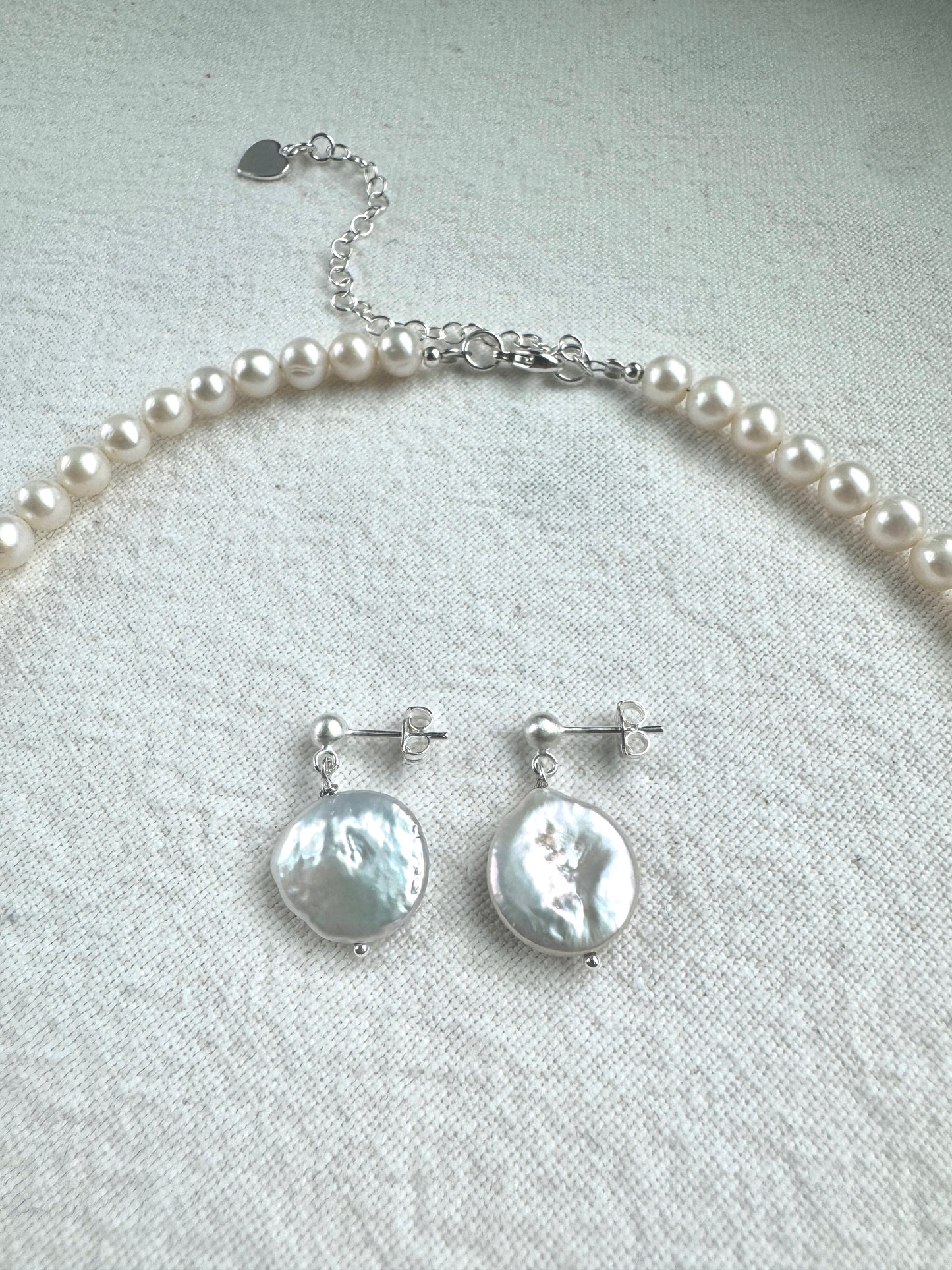 ✧ Coin Pearl Dangle Earrings – by Jenlet