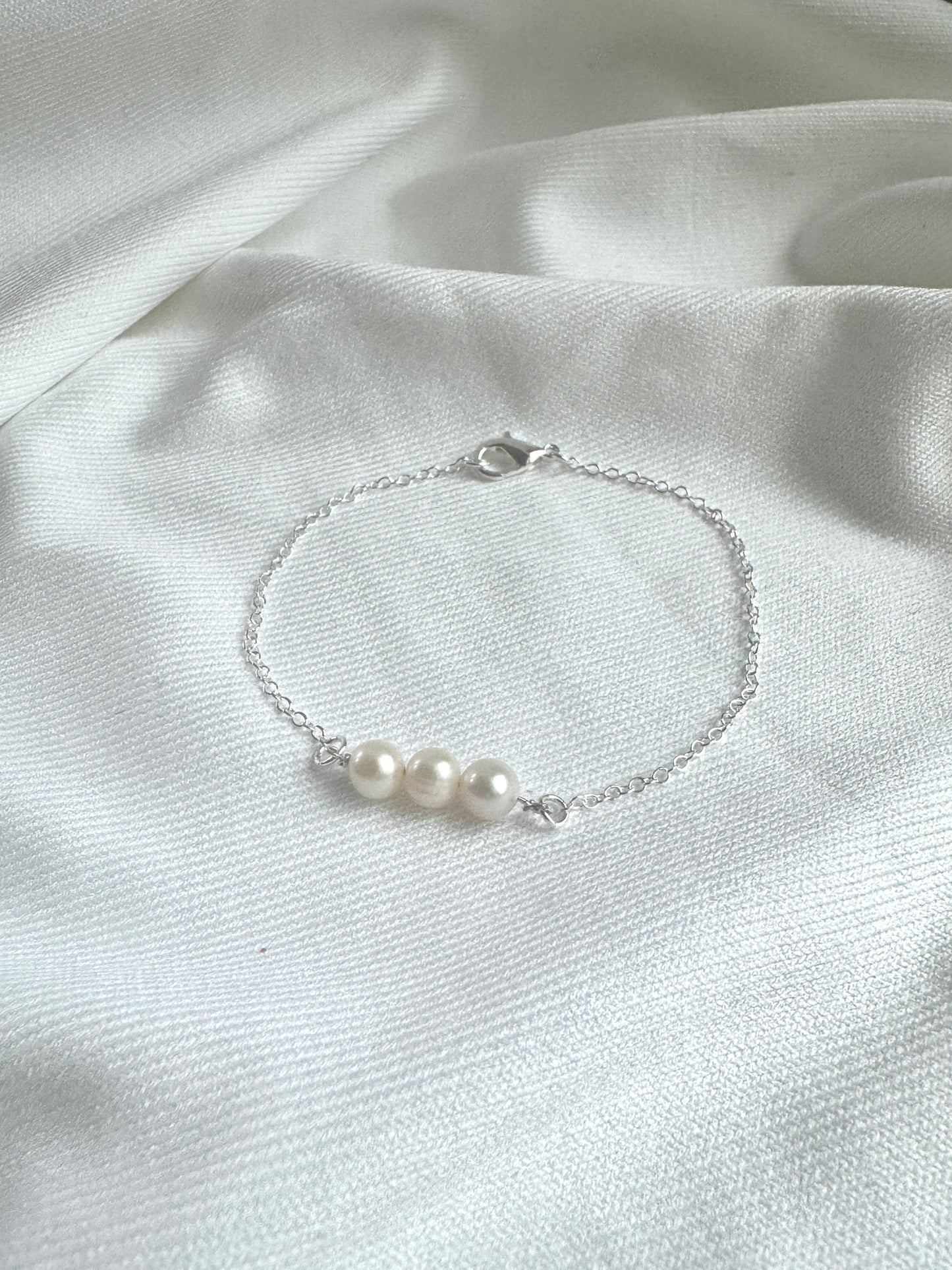 Freshwater Pearl Silver Bracelet