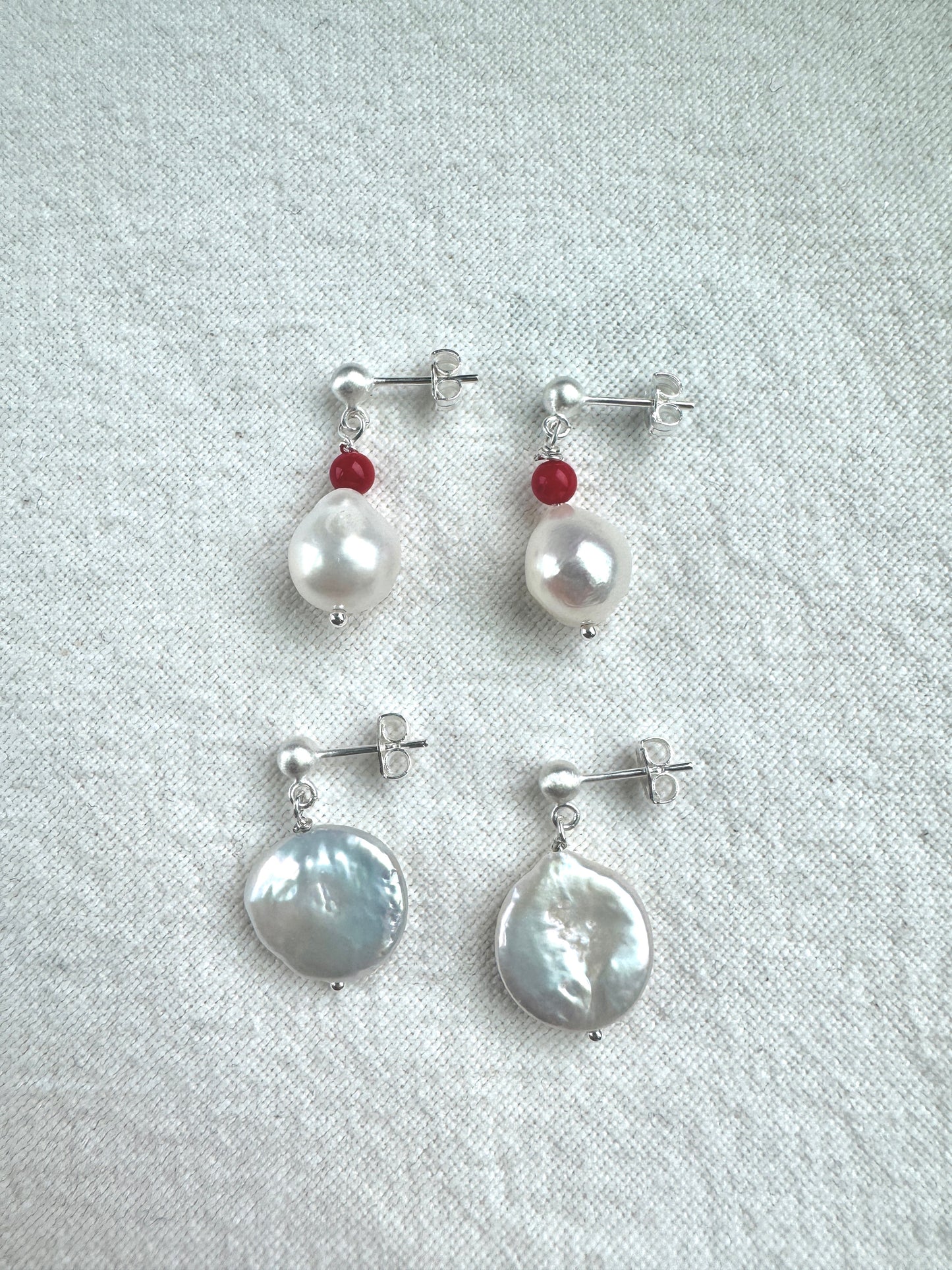 ✧ Coin Pearl Dangle Earrings – by Jenlet