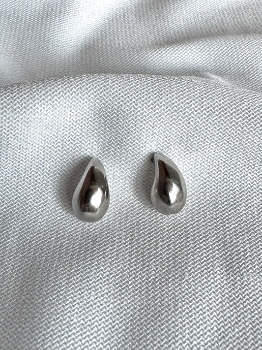 Bold Teardrop Stud Earrings – Solid Sterling Silver