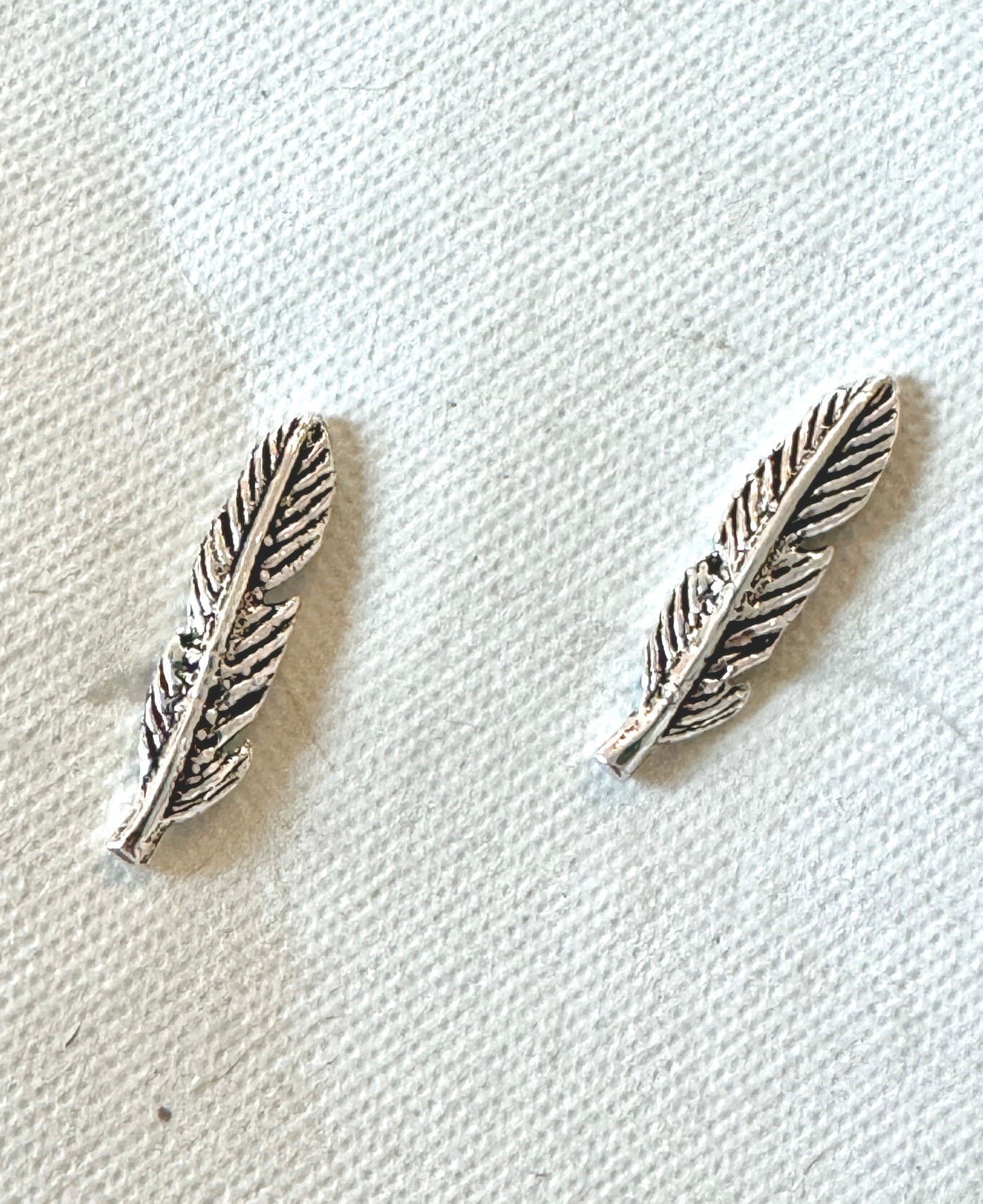925 Sterling Silver Feather Stud Earrings – Boho Minimal Jewelry
