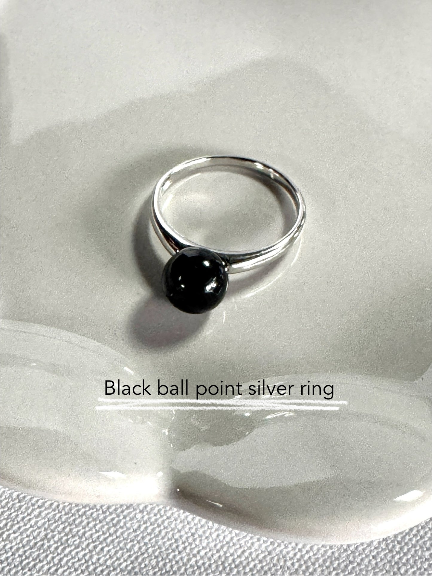 Sterling Silver Ring with 8mm Black Onyx | Minimal Bold State