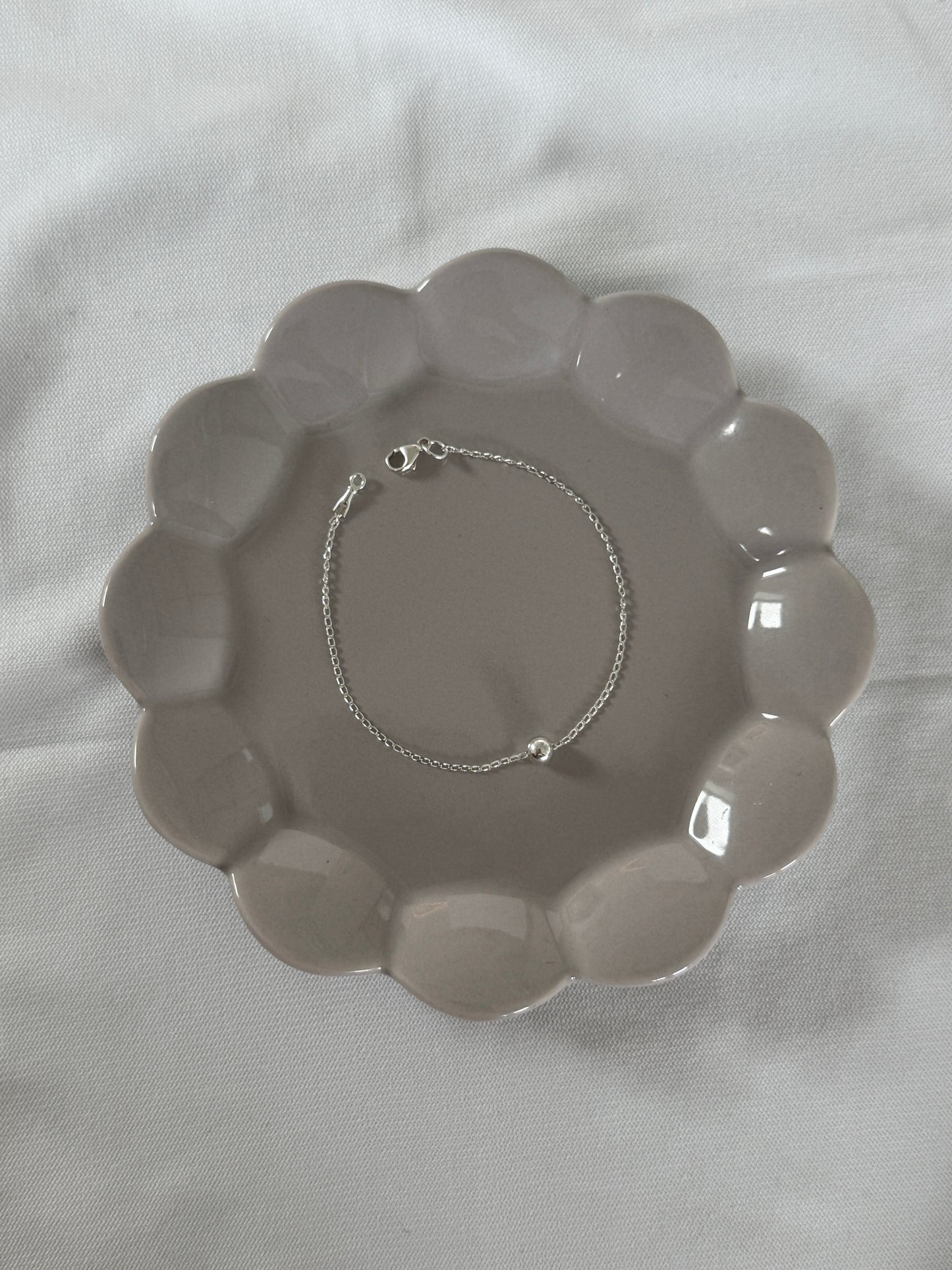 Custom 925 Silver Ball Chain Bracelet – Minimalist Elegant Jewelry