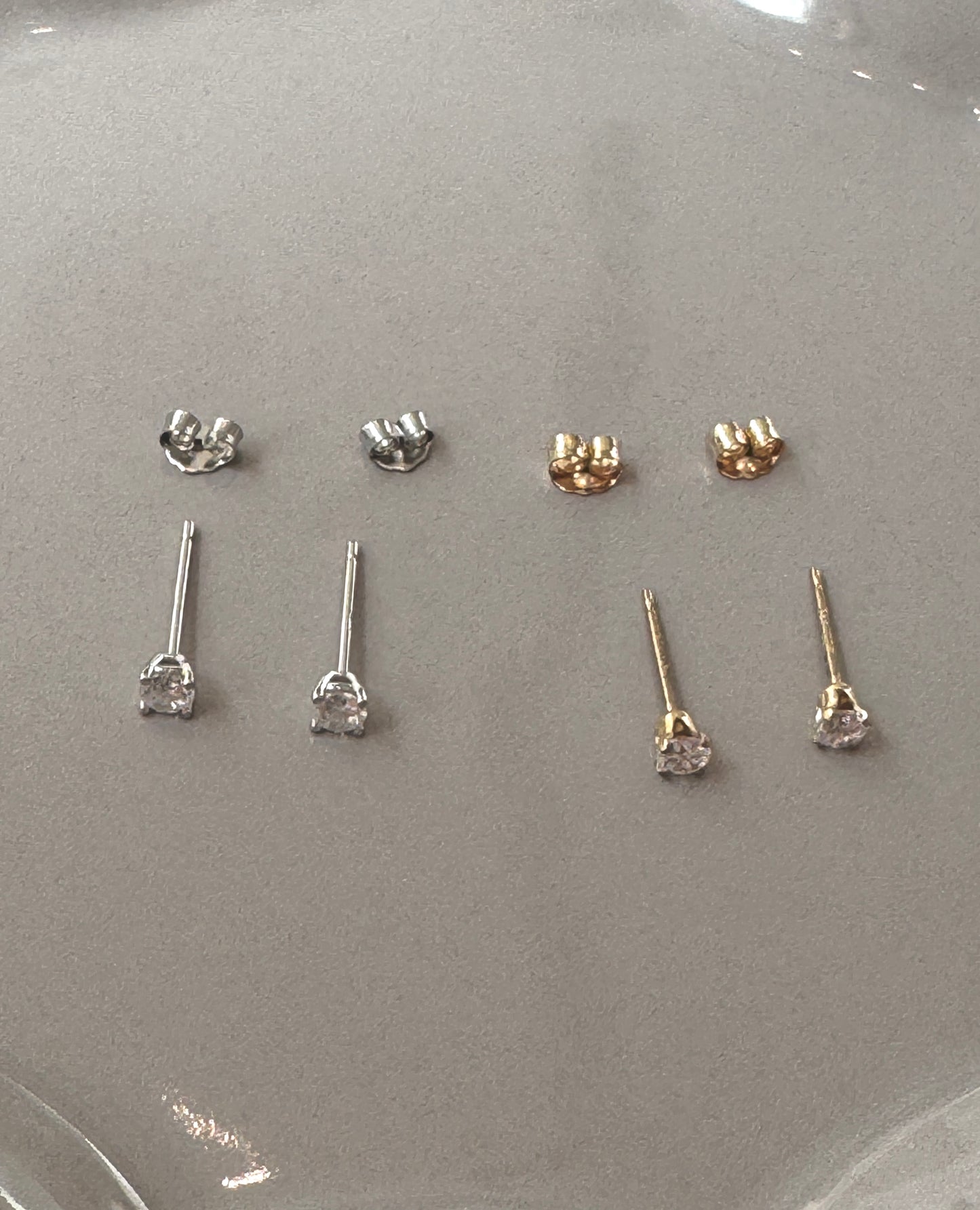 2.5mm CZ Silver Studs | 14K Gold Filled Minimalist