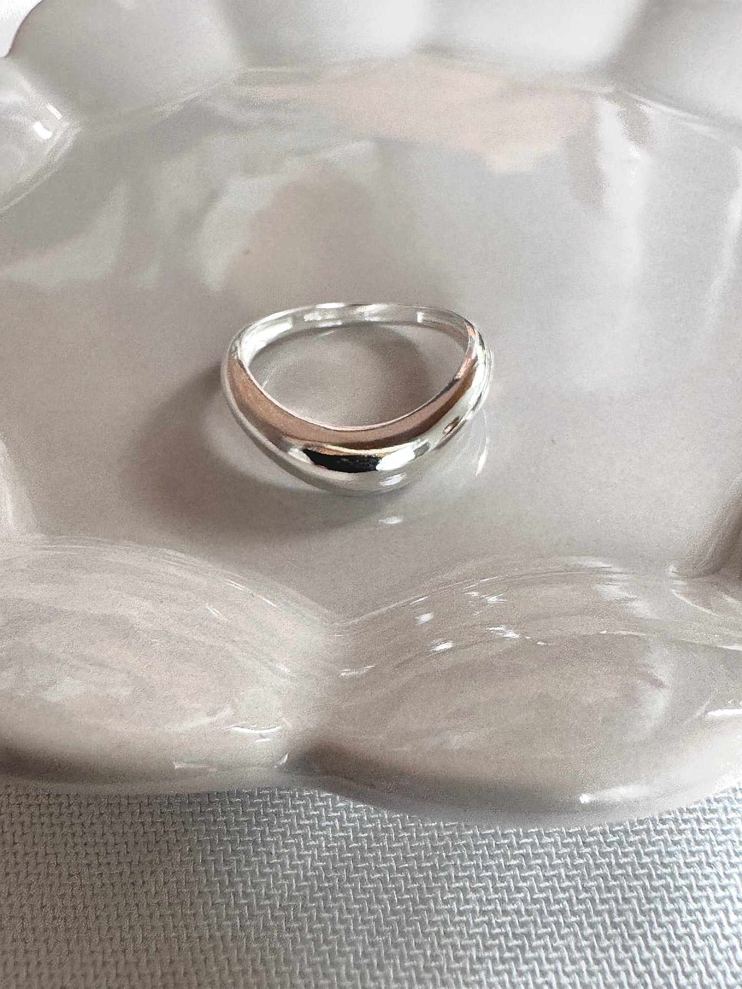 Bold Dome Sterling Silver Ring | High Polish Finish | Trendy Chunky Band