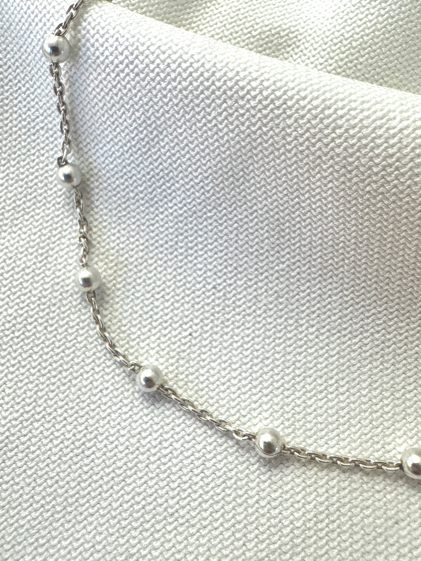 Solid 3mm Silver Ball Chain Necklace | Custom Length Minimalist Summer Jewerly